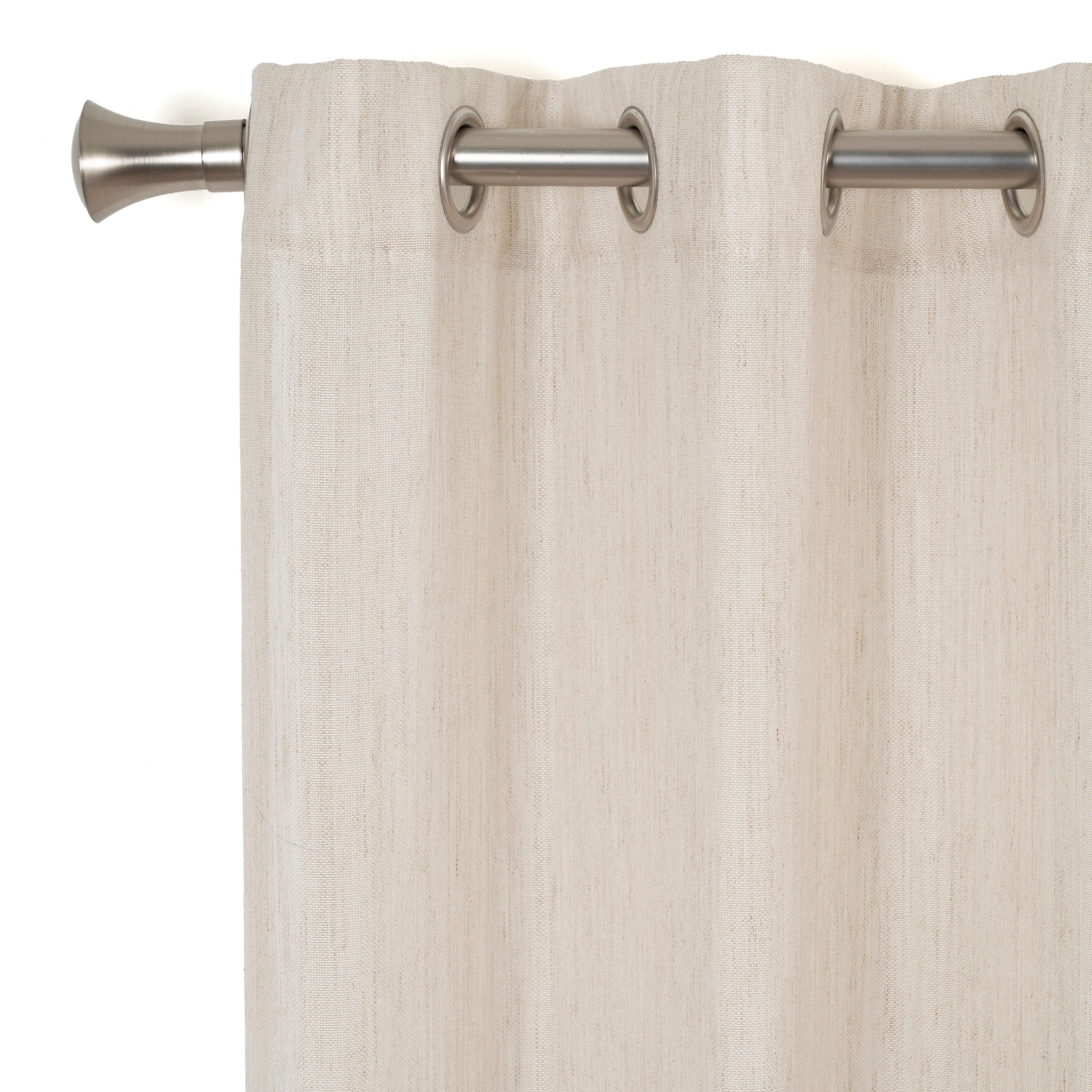 Visillo ollaos zoe liso beig de 140x270cm