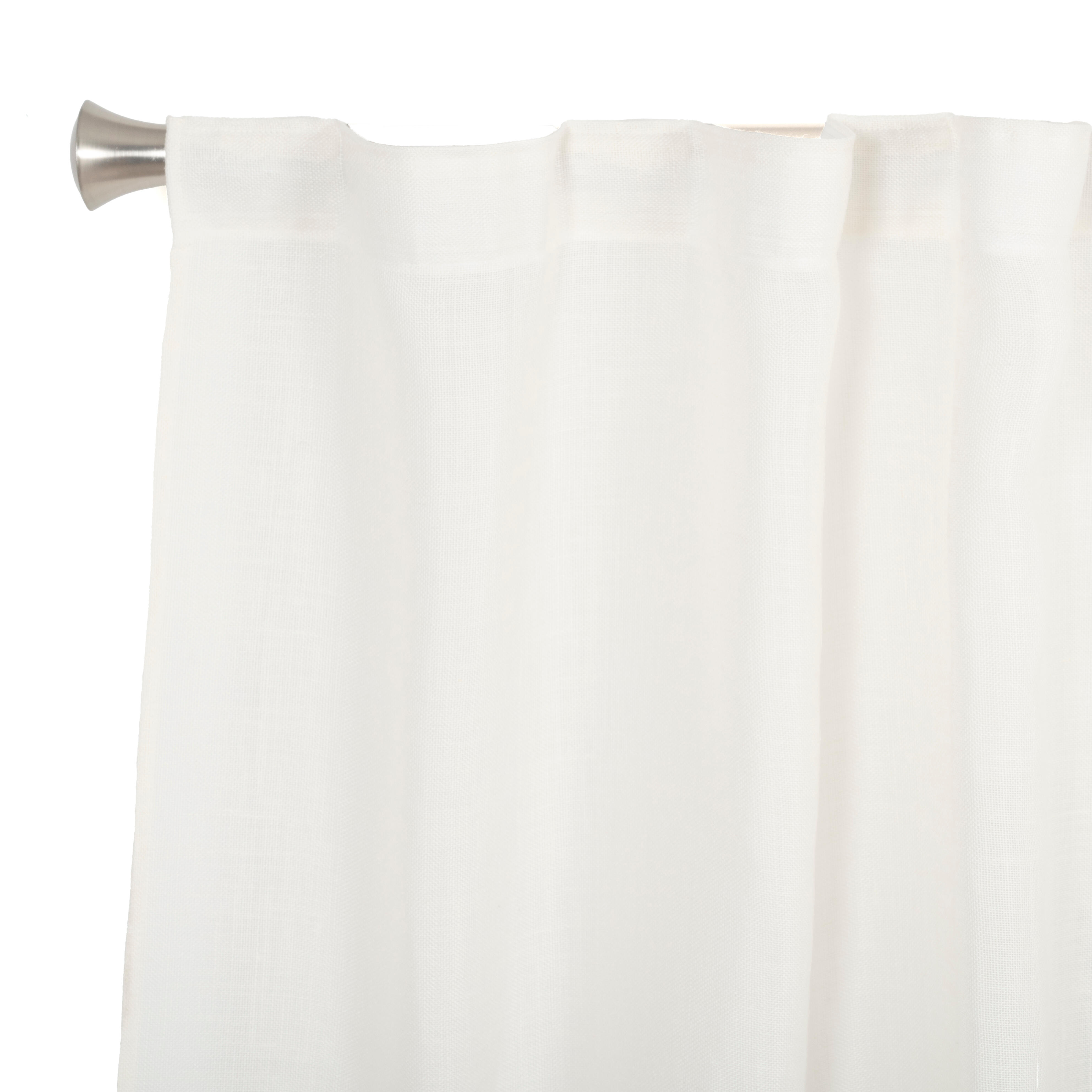 Visillo cinta frunce, trabillas zoe liso beige de 140x270cm