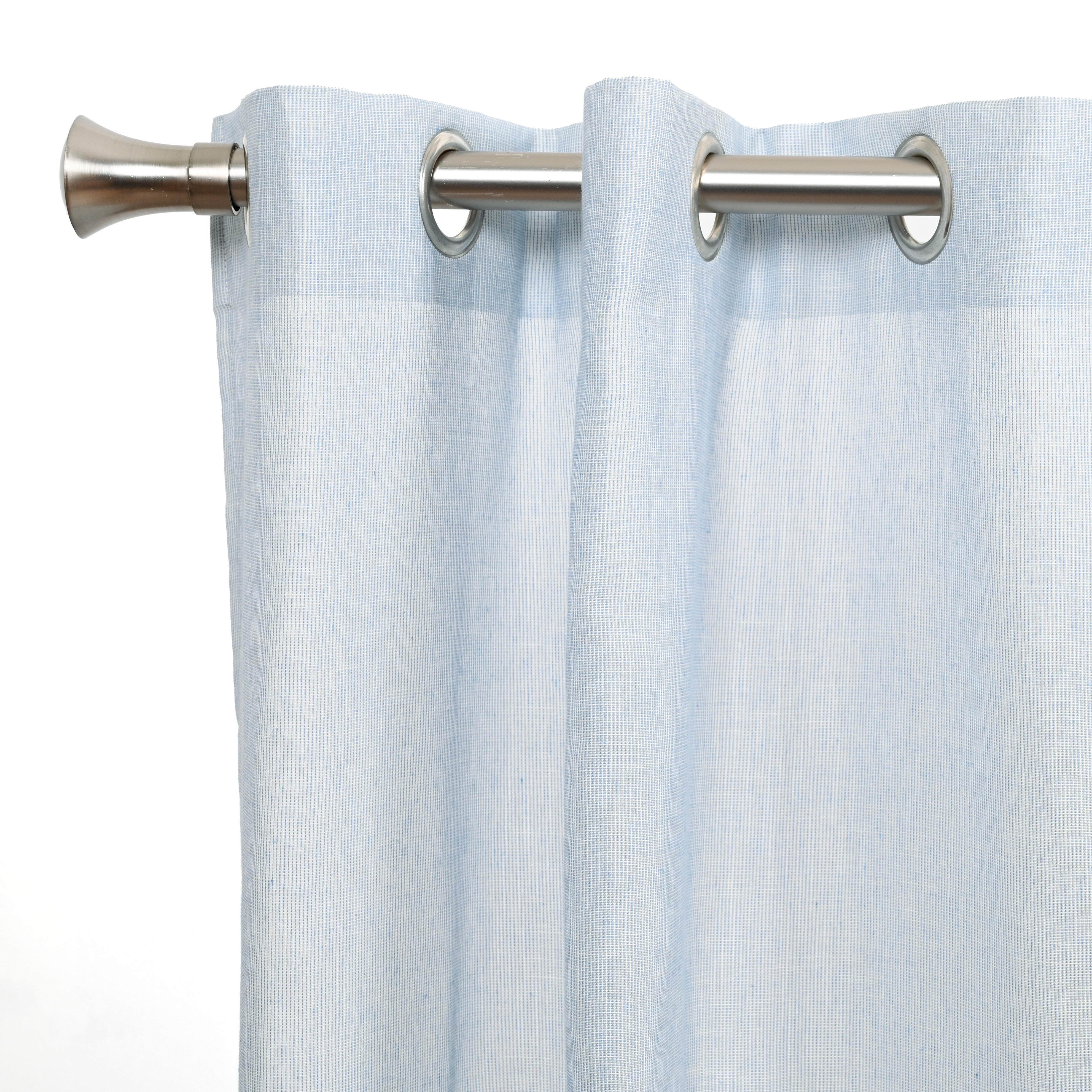 Visillo ollaos dolomiti liso azul de 140x280cm