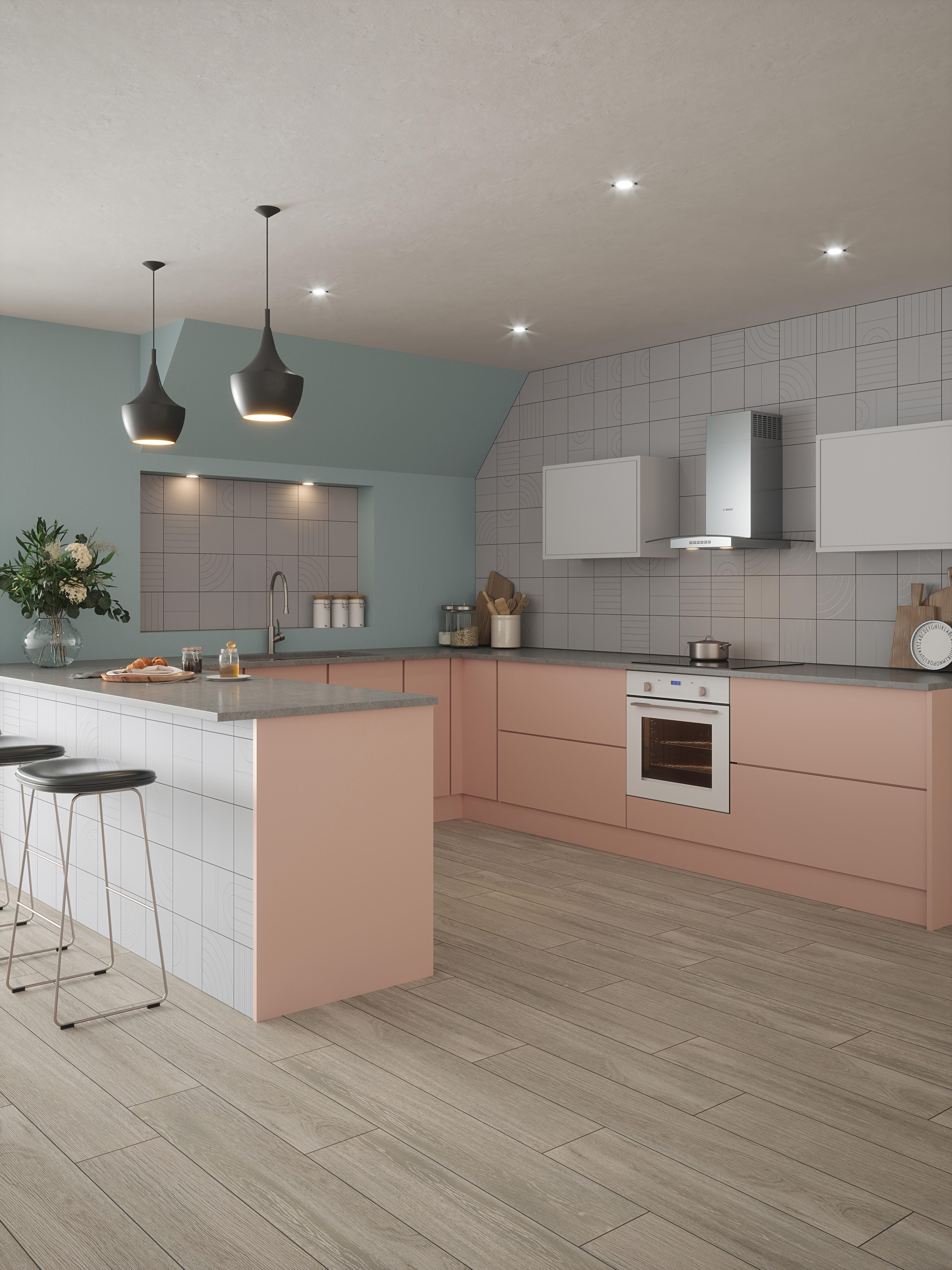 Carrelage mur intérieur effet patchwork gris Cercle l.15 x L.15 cm x Ep.6.5 mm - 2