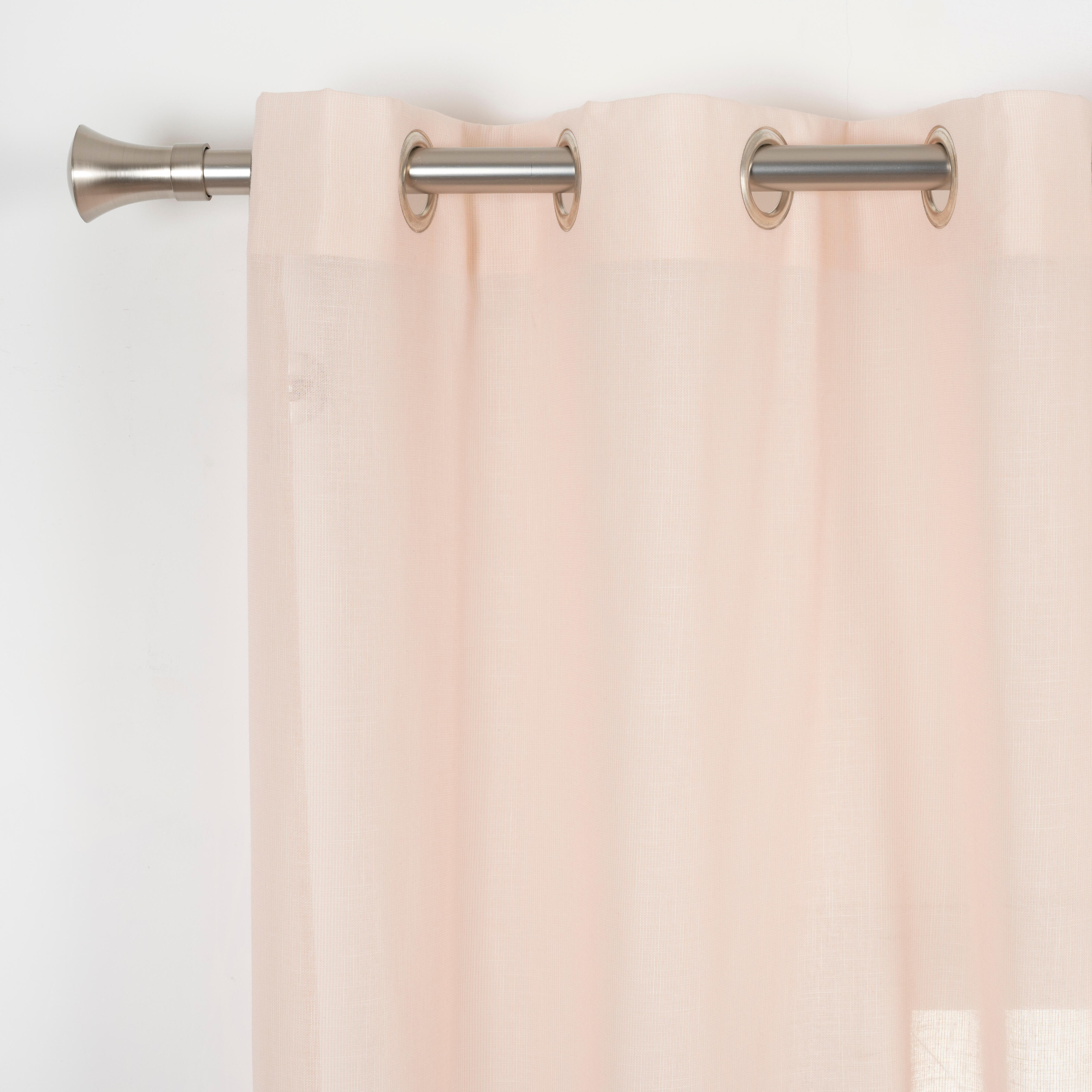 Visillo ollaos dolomiti liso rosa de 140x280cm