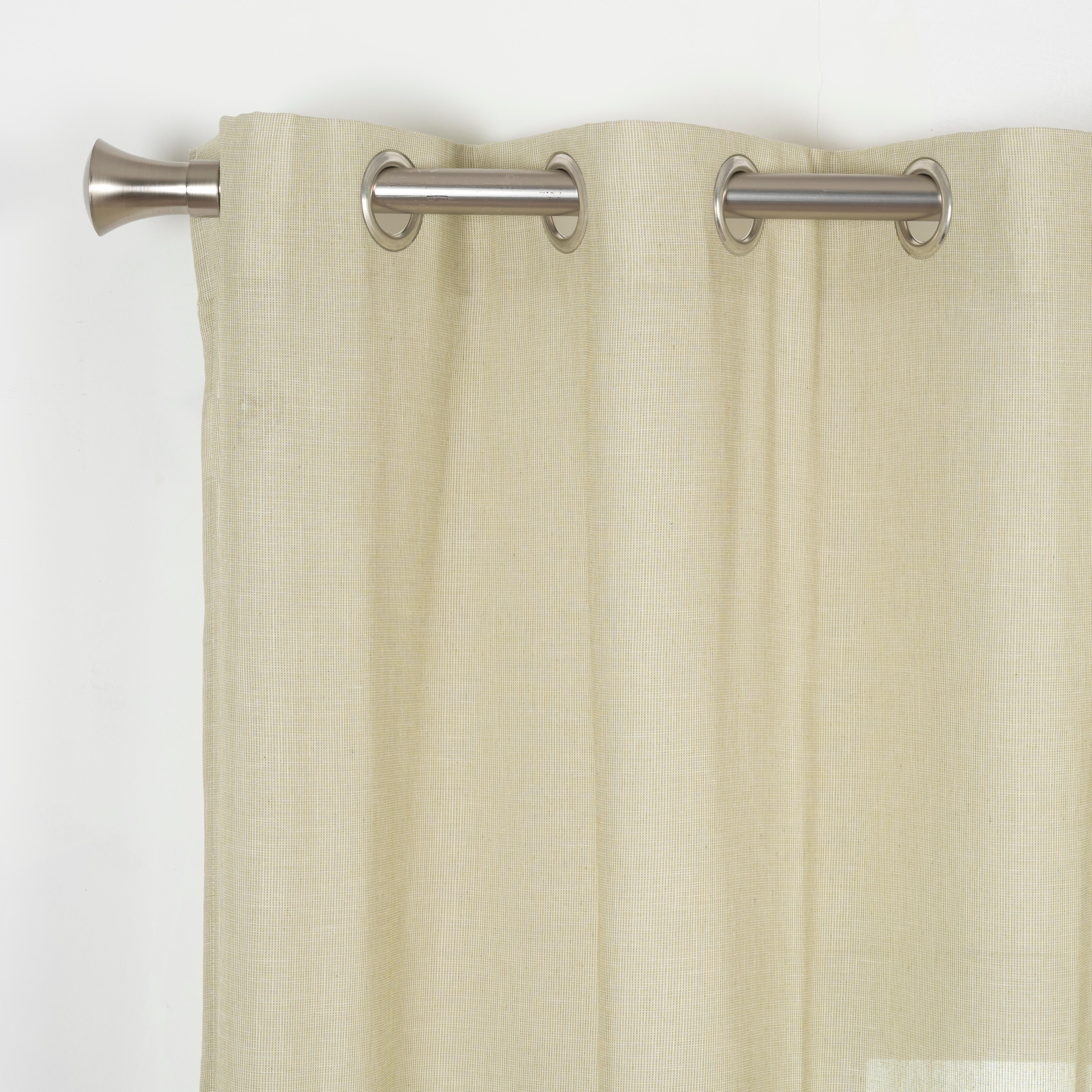 Visillo ollaos dolomiti poliéster liso verde htd de 140x280cm