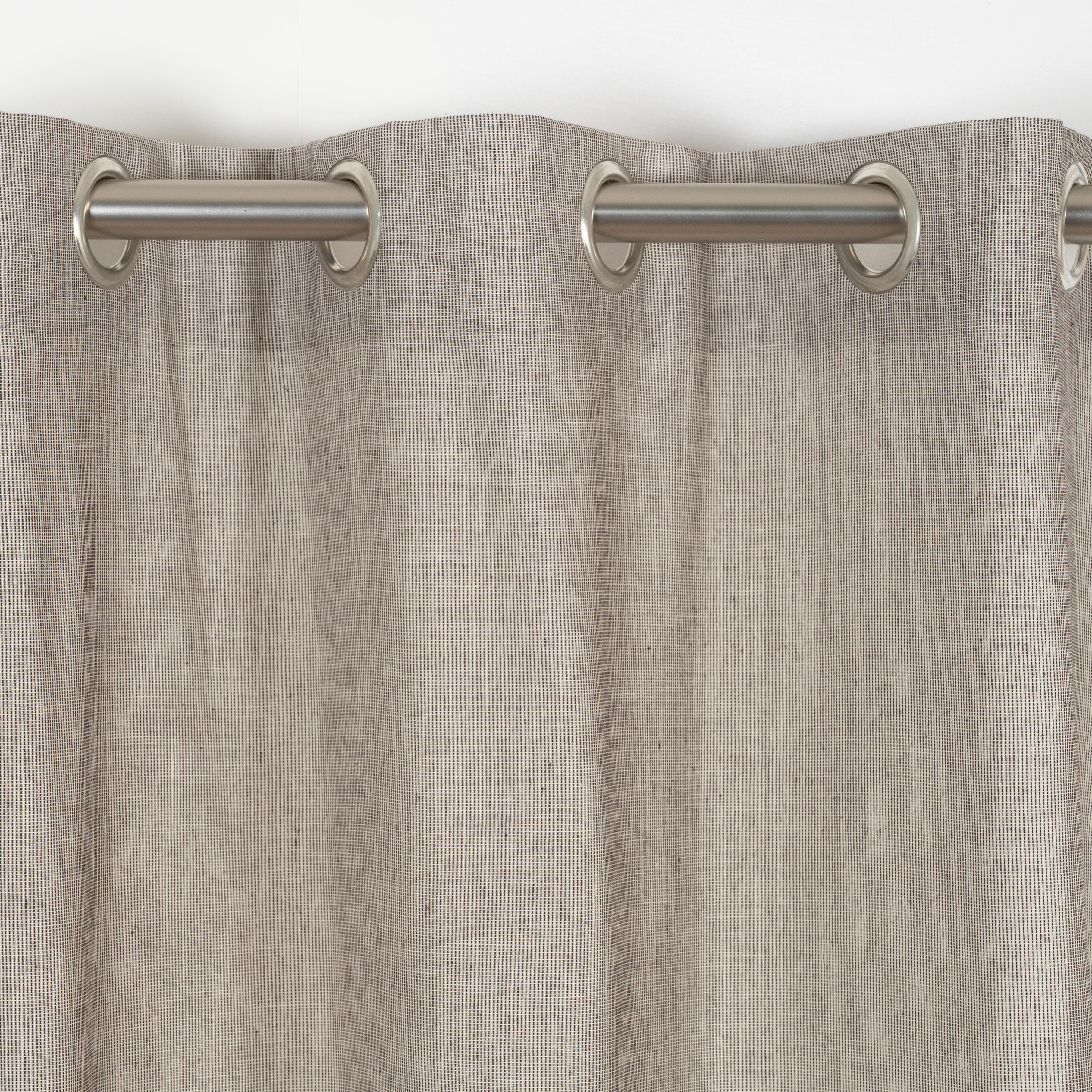 Visillo ollaos dolomiti poliéster liso tostado de 140x280cm