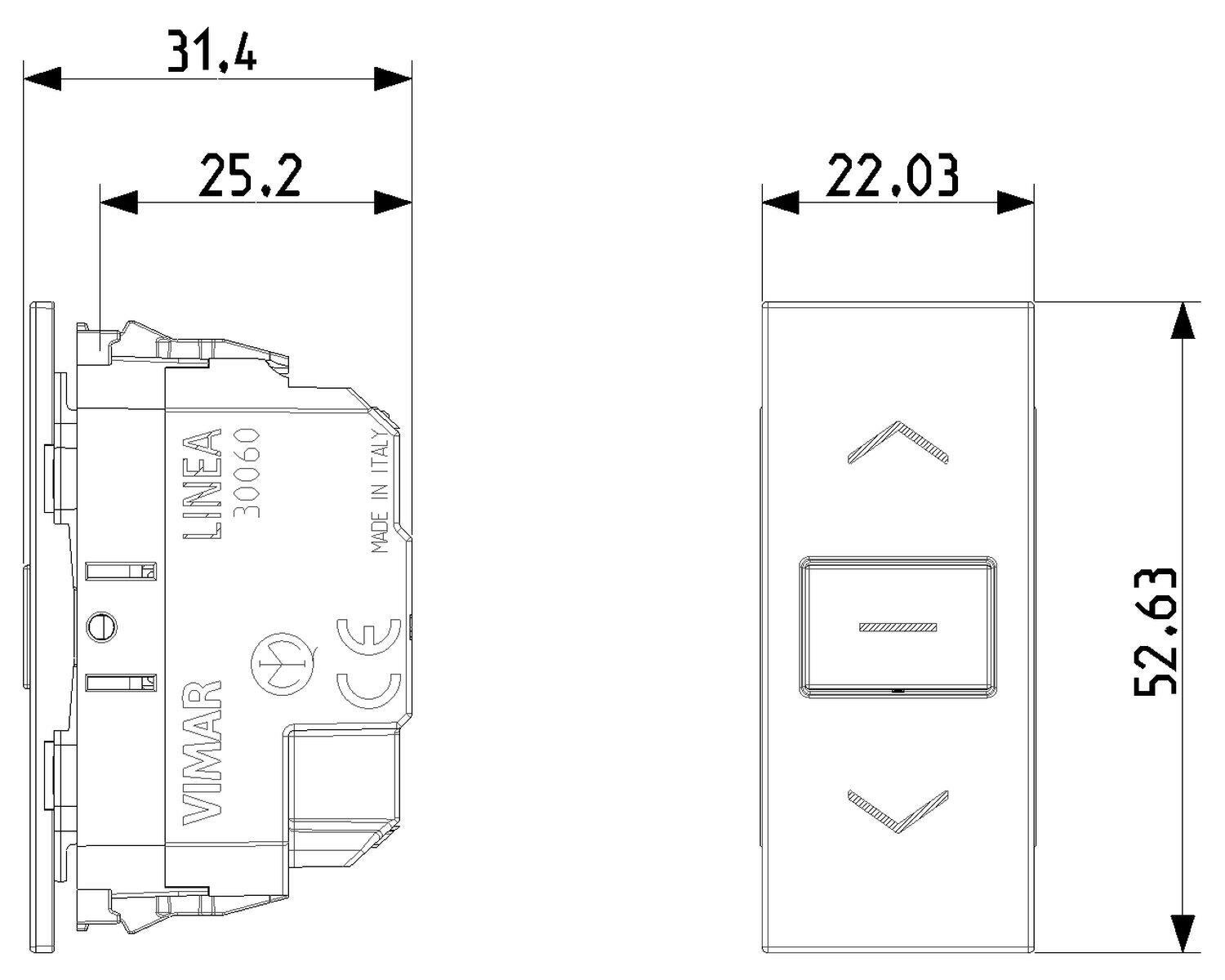 Commutatore 1P 10AX Linea VIMAR bianco - 4