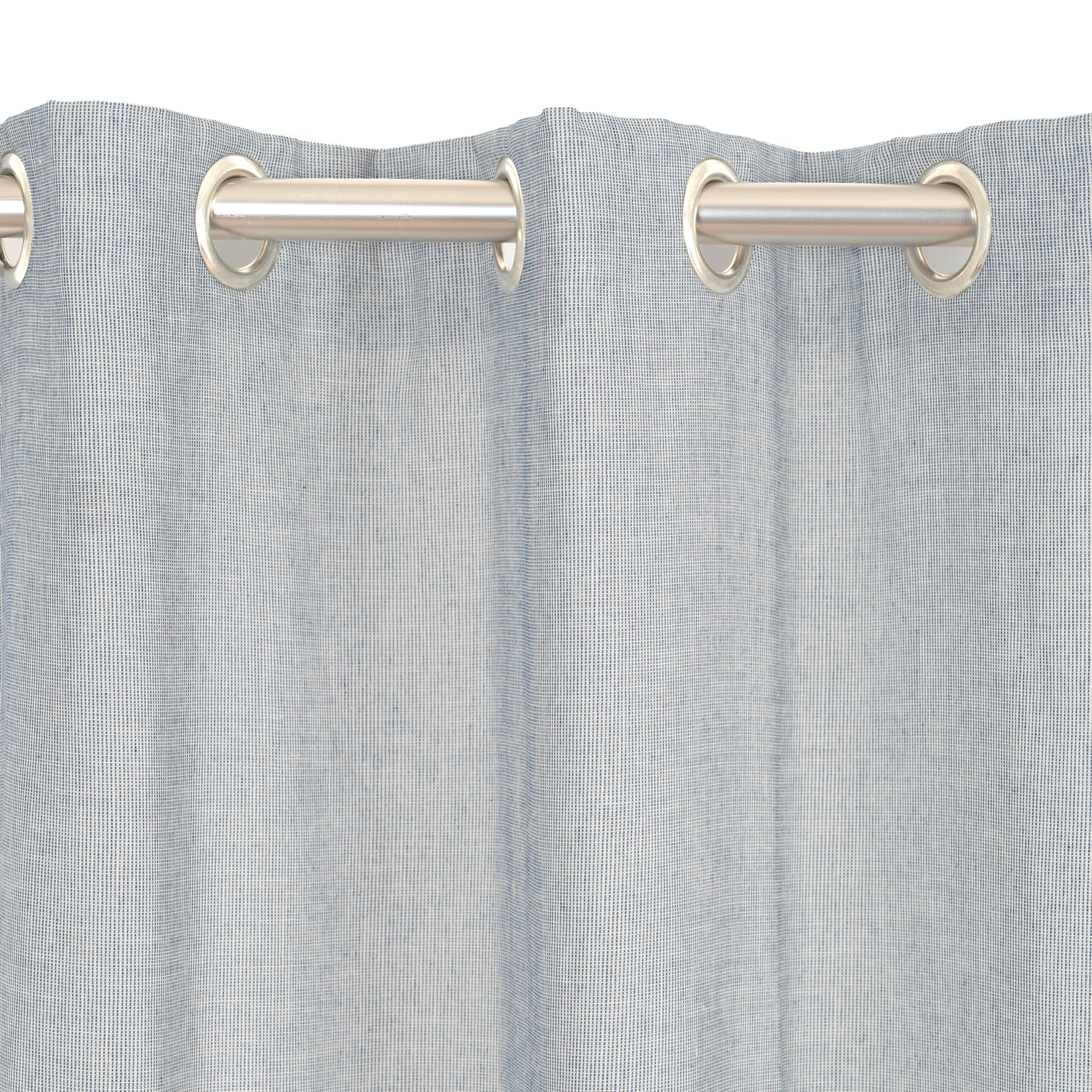 Visillo ollaos dolomiti poliéster liso azul marino htd de 140x280cm