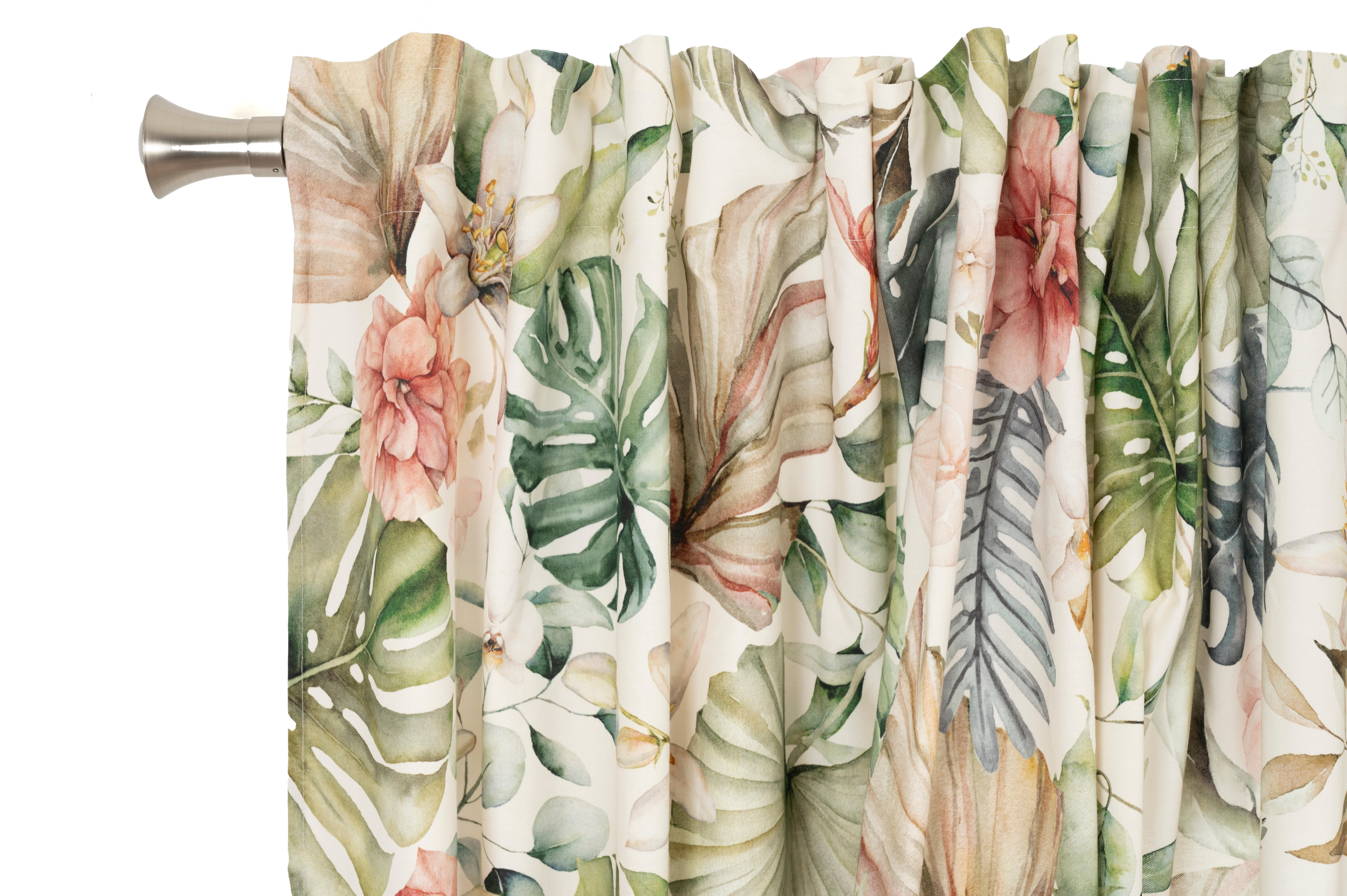 Cortina cinta frunce nuanea algodón inspire flor multicolor de 200x270cm