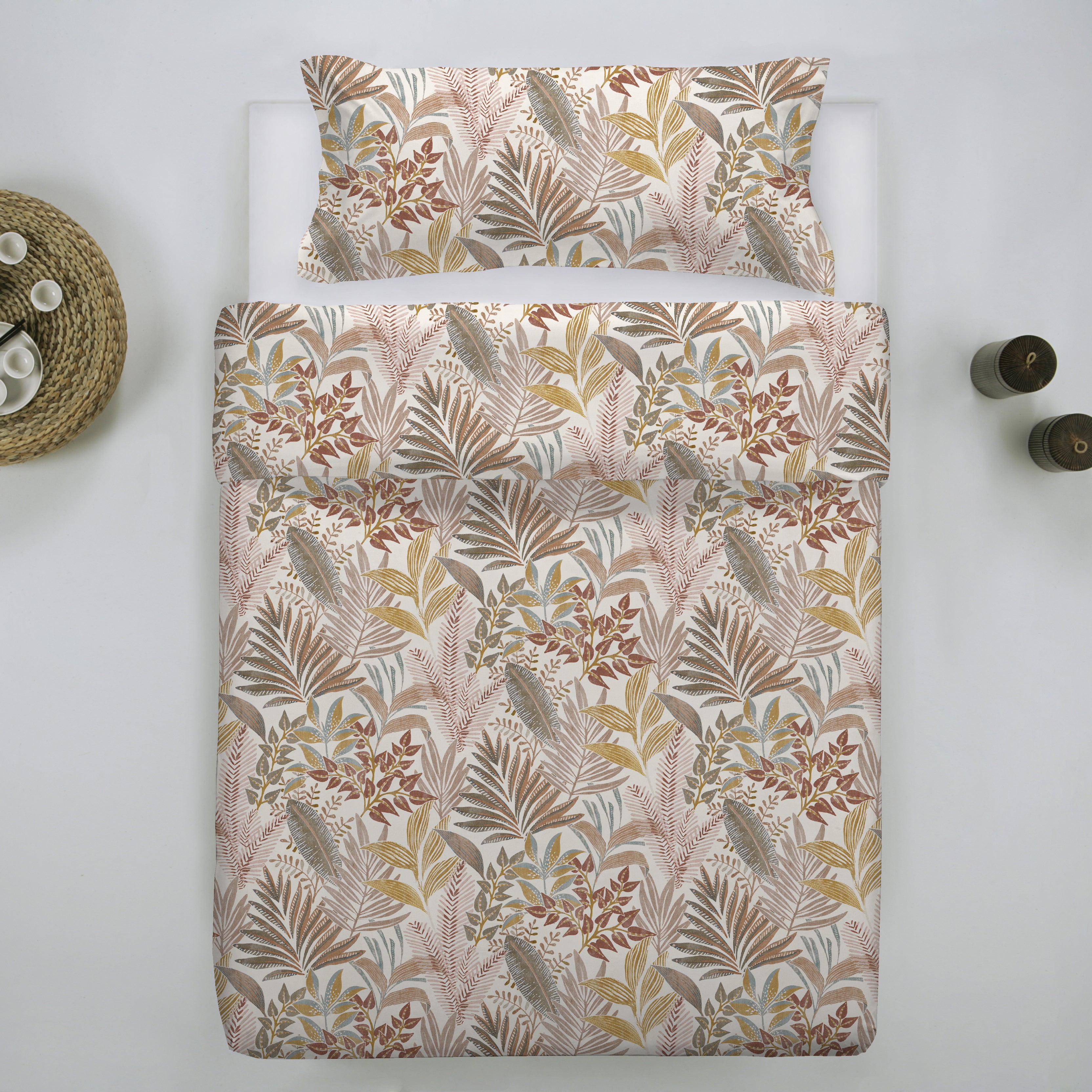 Funda nórdica videira algodón 200 hilos multicolor cama de 105 cm