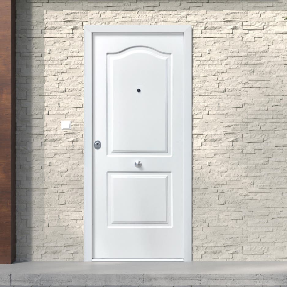 puerta de entrada acorazada blanco