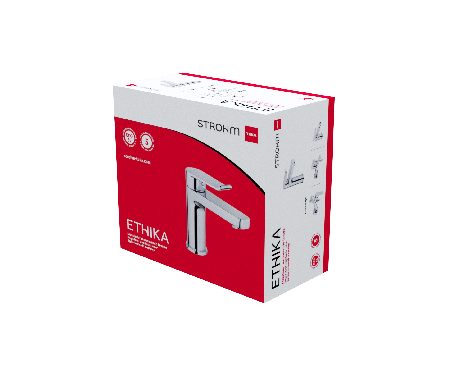 Torneira de lavatório cromado Strohm Ethika - 10