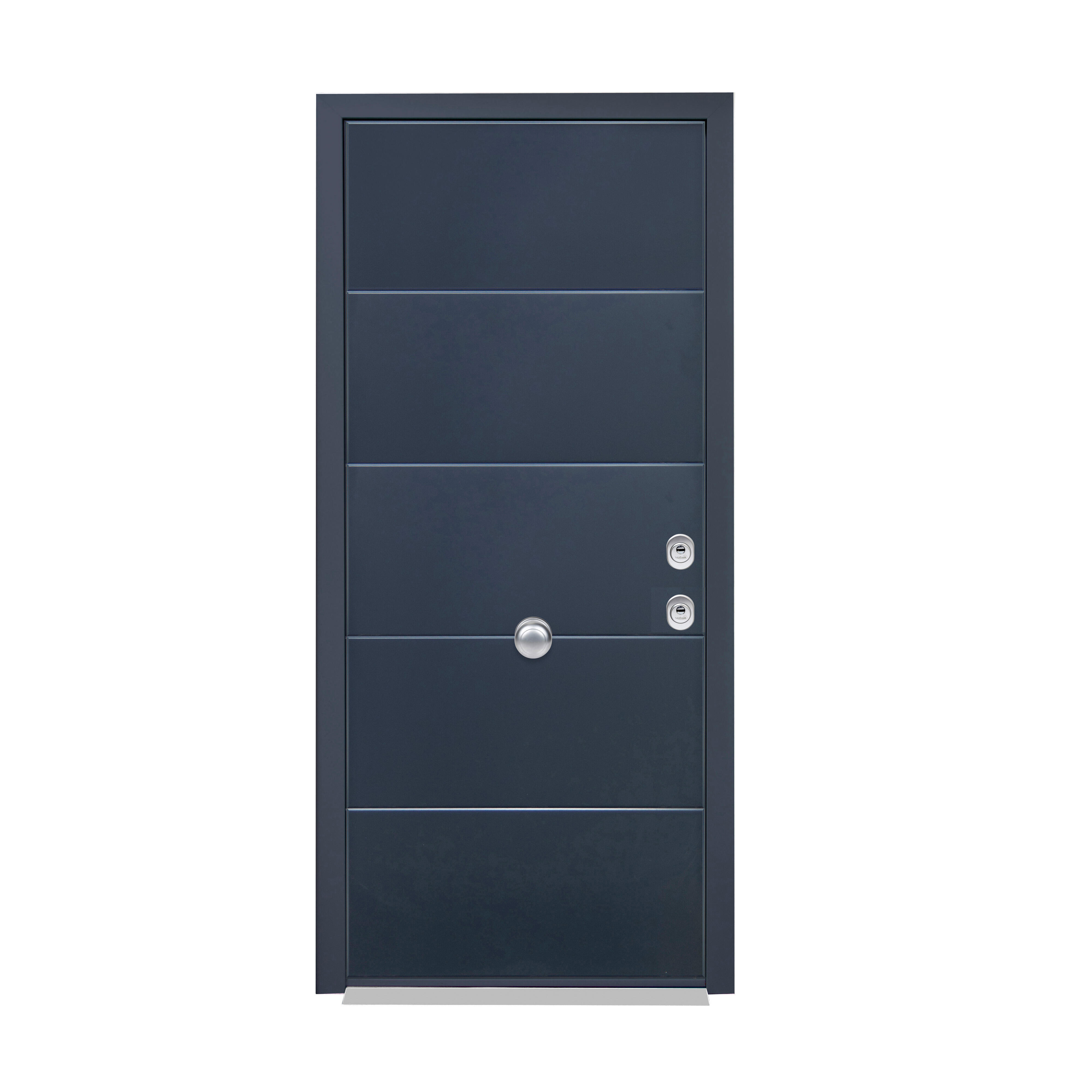 Puerta entrada acorazada silver 2.0 izquierda gris 7016/blanco de 208x90.3 cm
