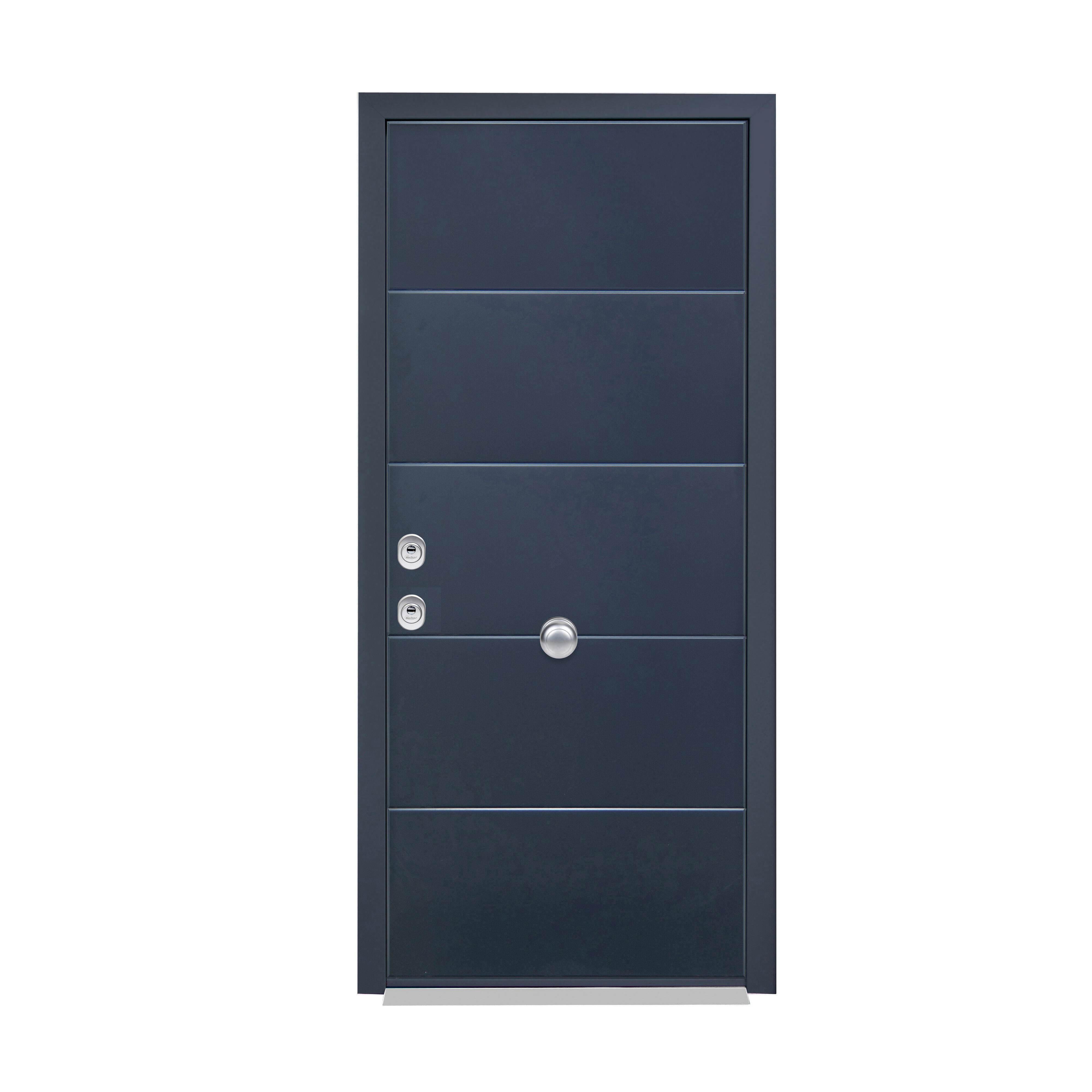 Puerta entrada acorazada silver 2.0 derecha gris 7016/blanco de 208x90.3 cm
