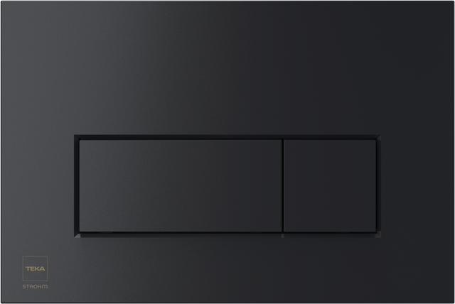 Placa de comando para sanita suspensa 24,7x16,5 cm preto mate Strohm Flush Plate