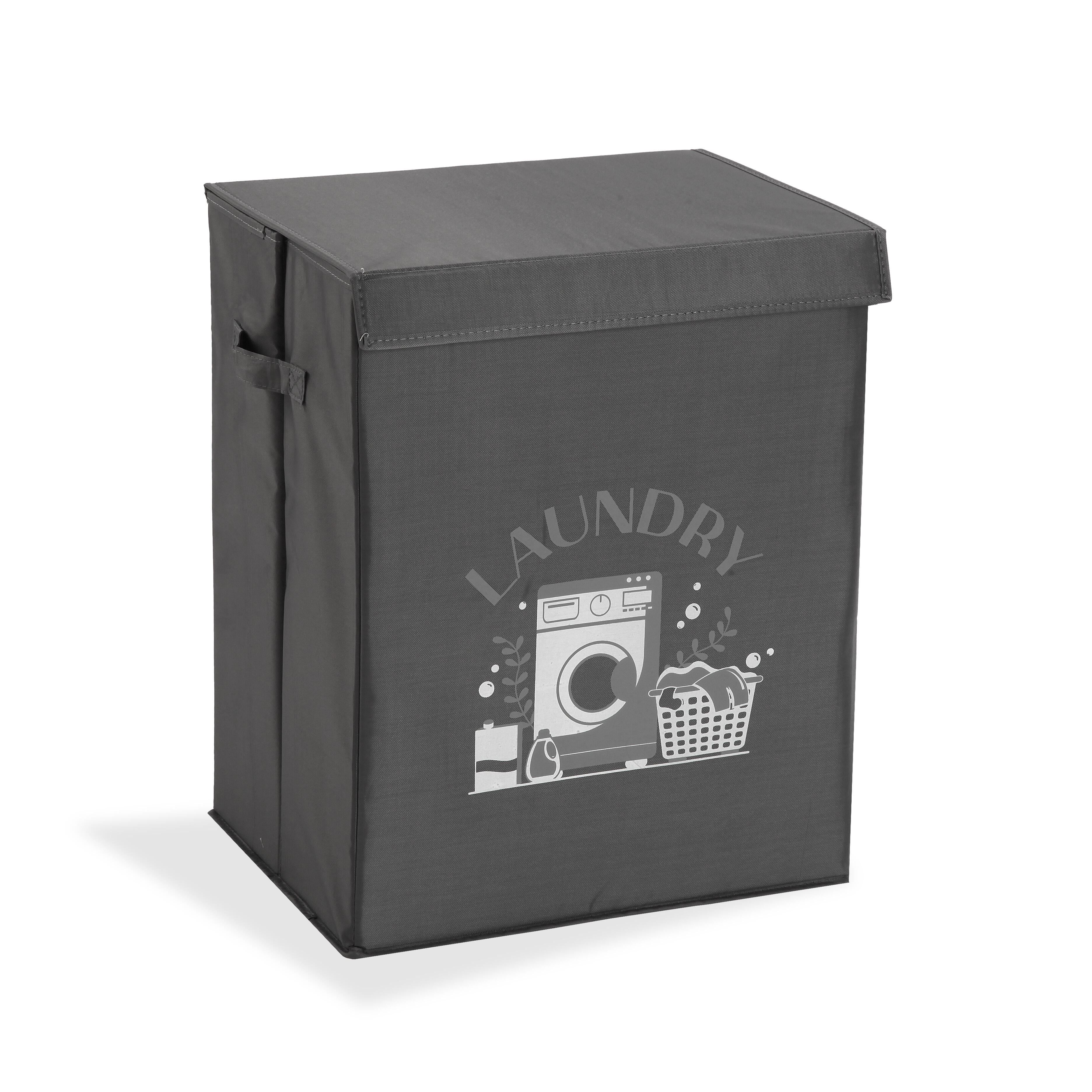 Cesto de ropa gris / plata 50 l