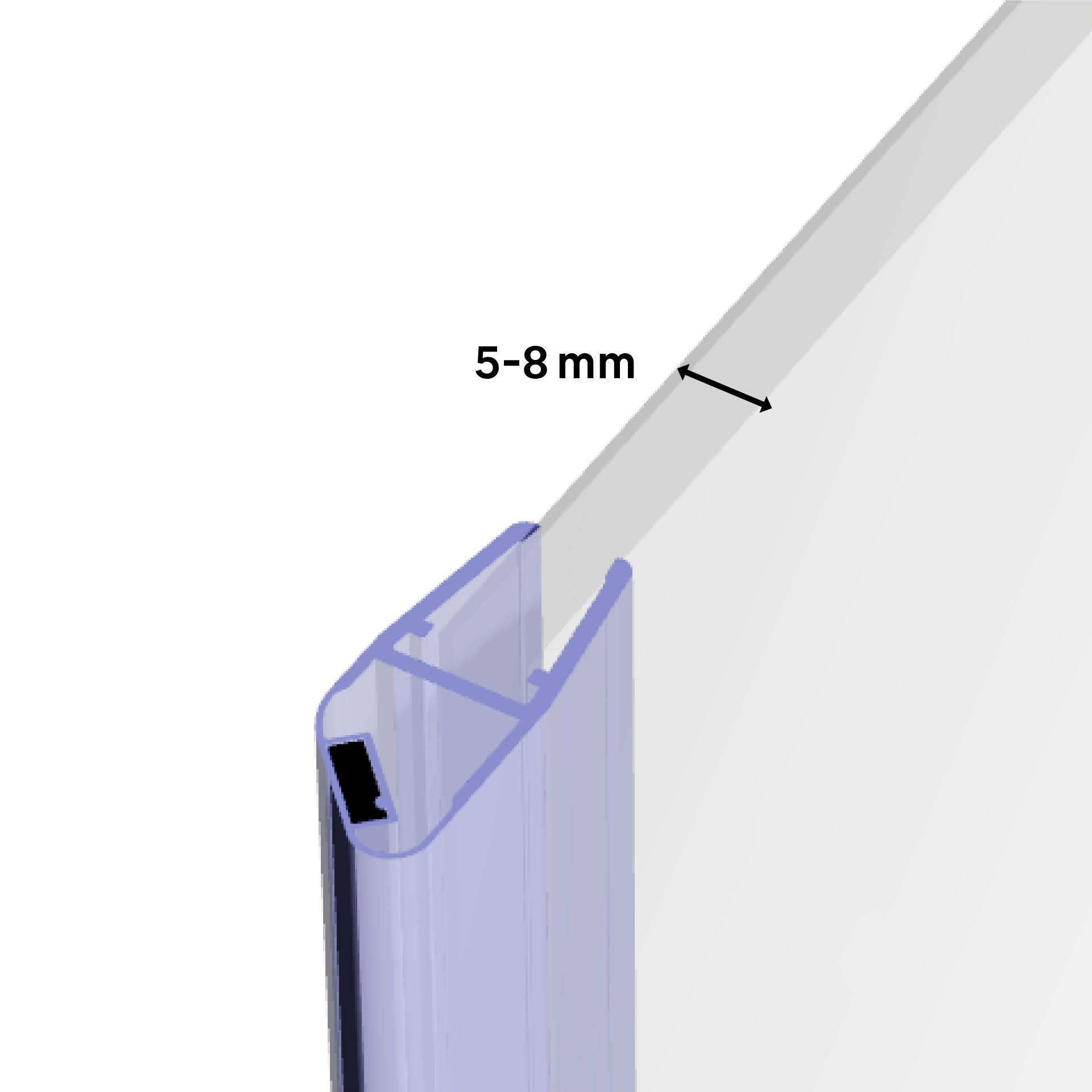 Perfil de borracha MAGNETICO CUNHA N TRANSPARENTE - 6