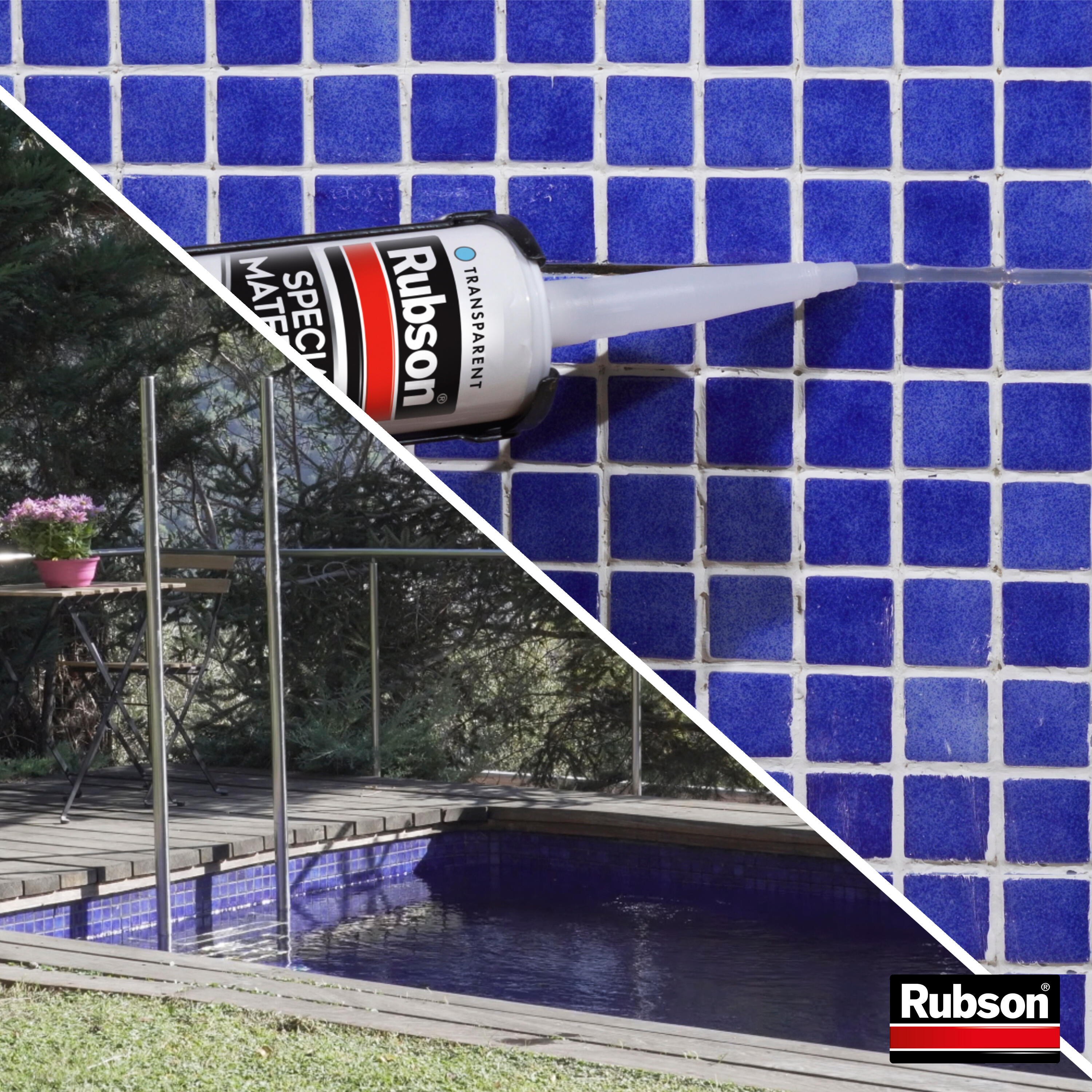 Mastic d'étanchéité Spécial piscine RUBSON transparent, 280 ml - 4