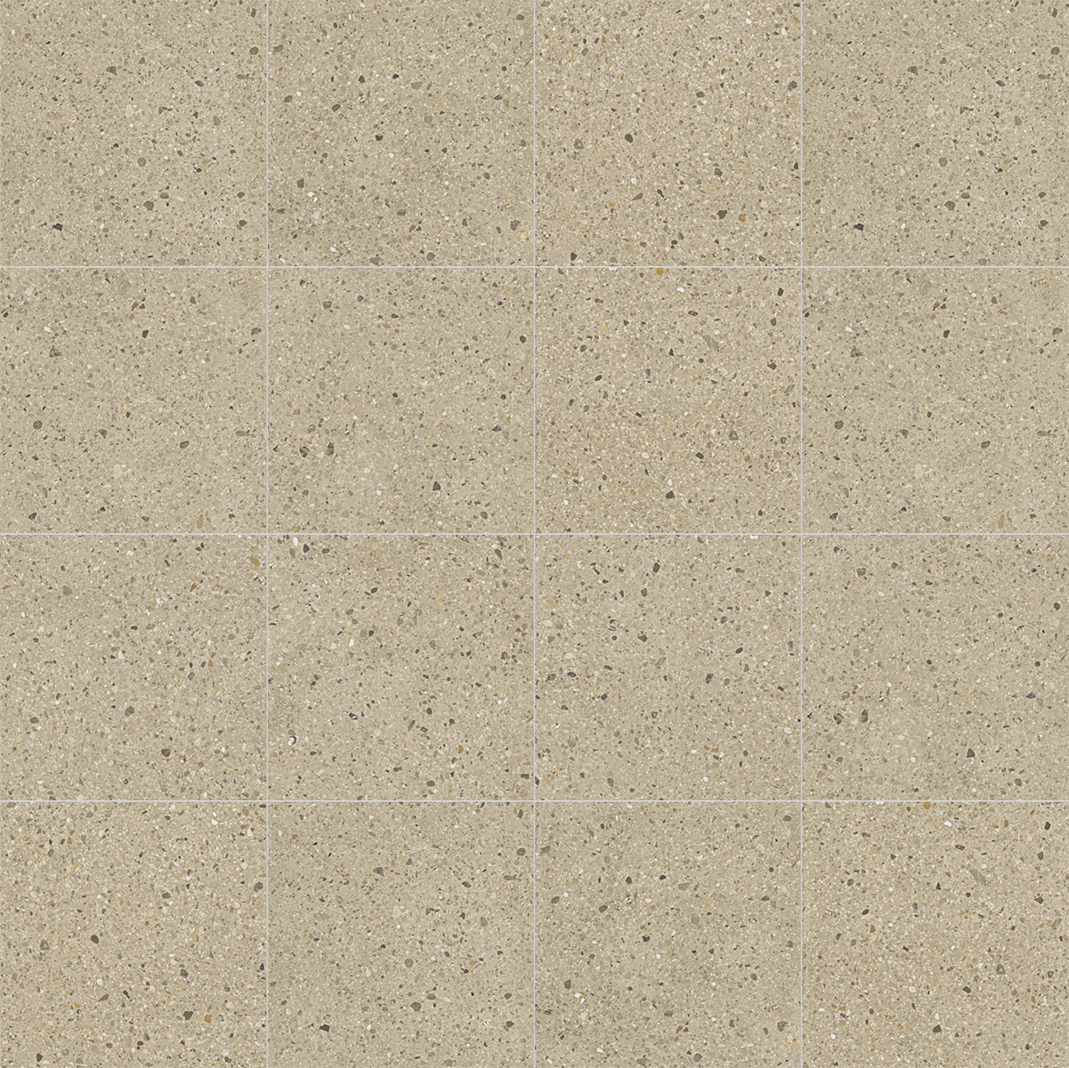 Carrelage mur / sol intérieur effet terrazzo beige Essentiel l.60x60 cm - 4
