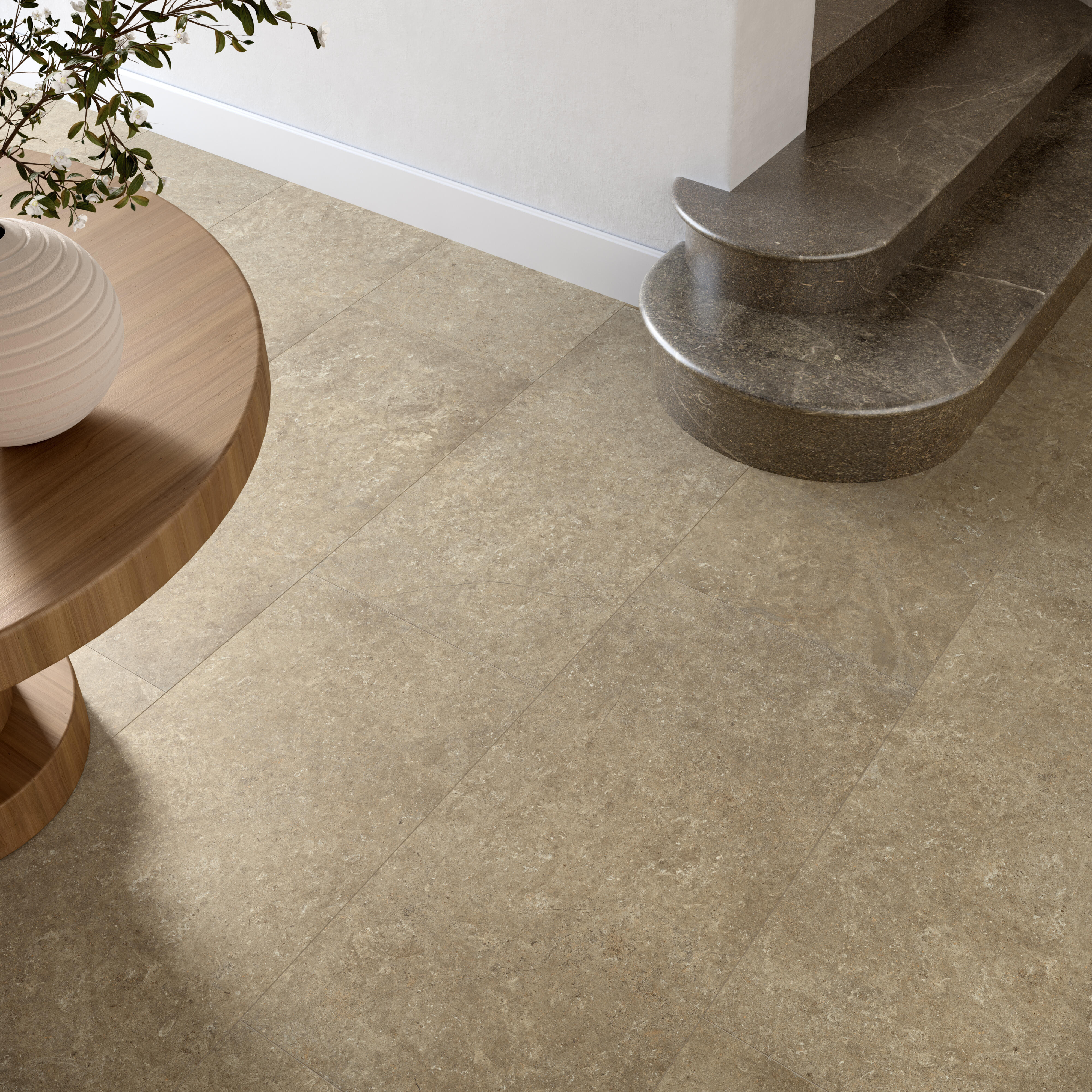 Carrelage mur / sol intérieur effet pierre terre Essentiel l.60 x L.120 cm - 3