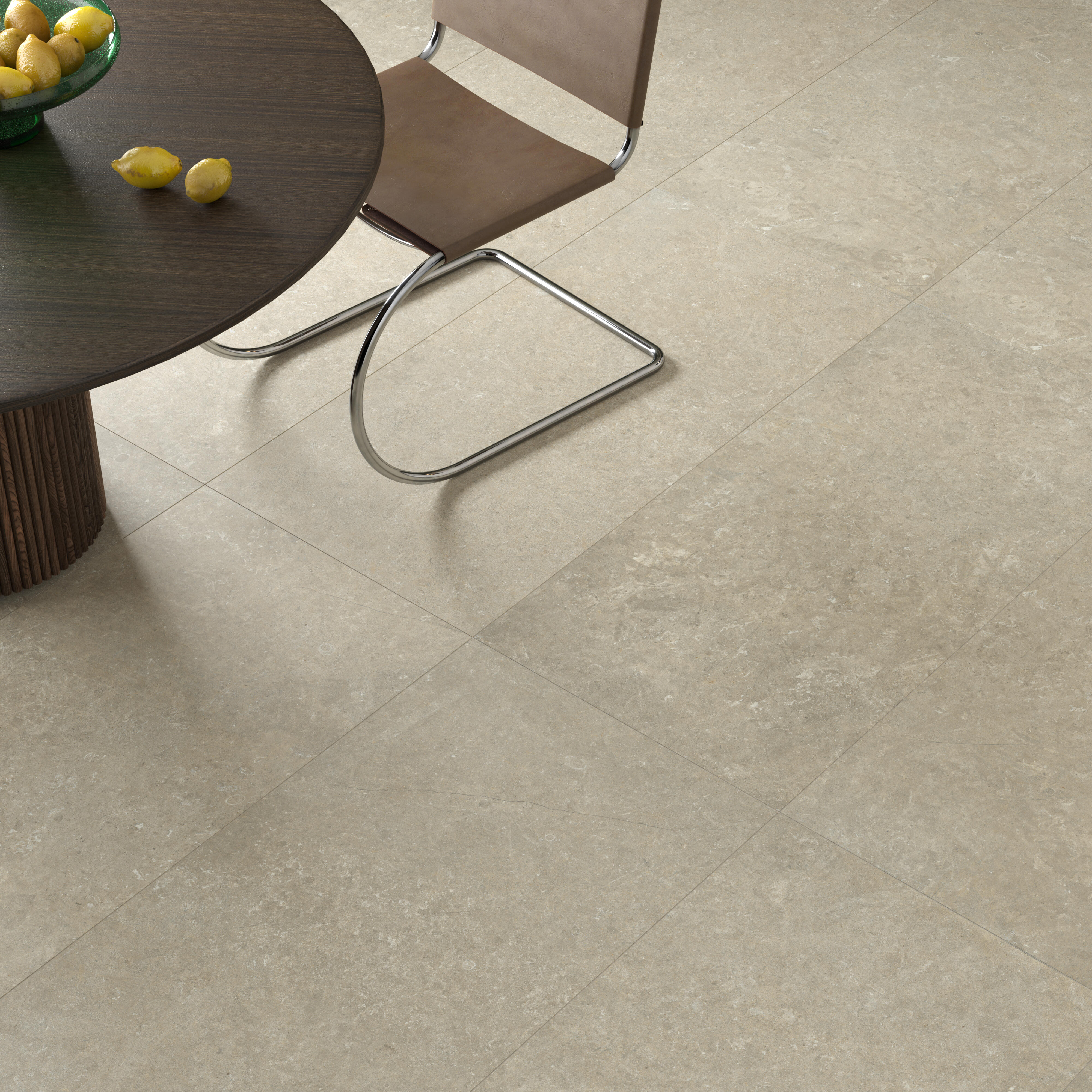 Carrelage mur / sol intérieur effet pierre ivoire Essentiel l.60 x L.120 cm - 3