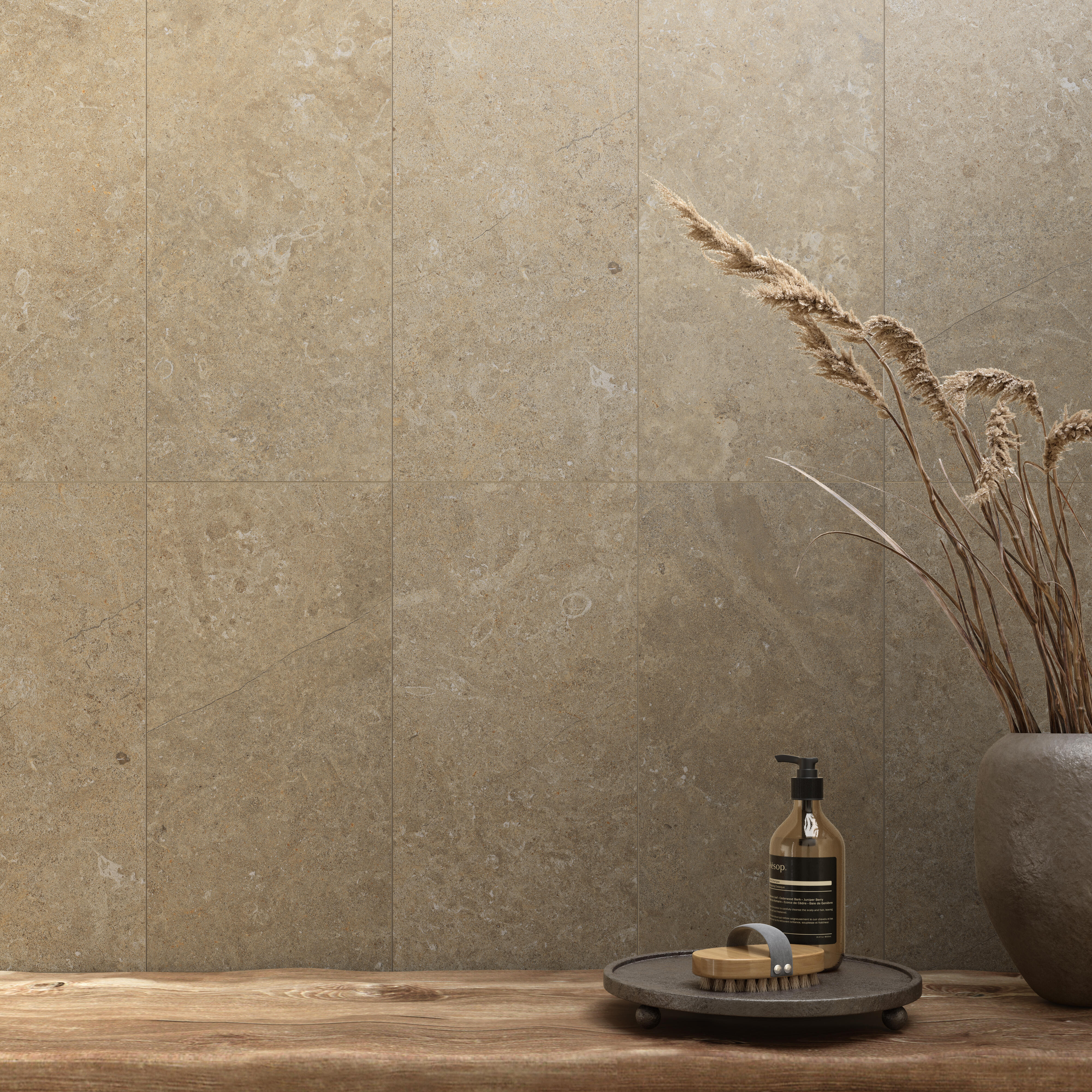 Carrelage mur / sol intérieur effet pierre terre Essentiel l.30 x L.60 cm - 3