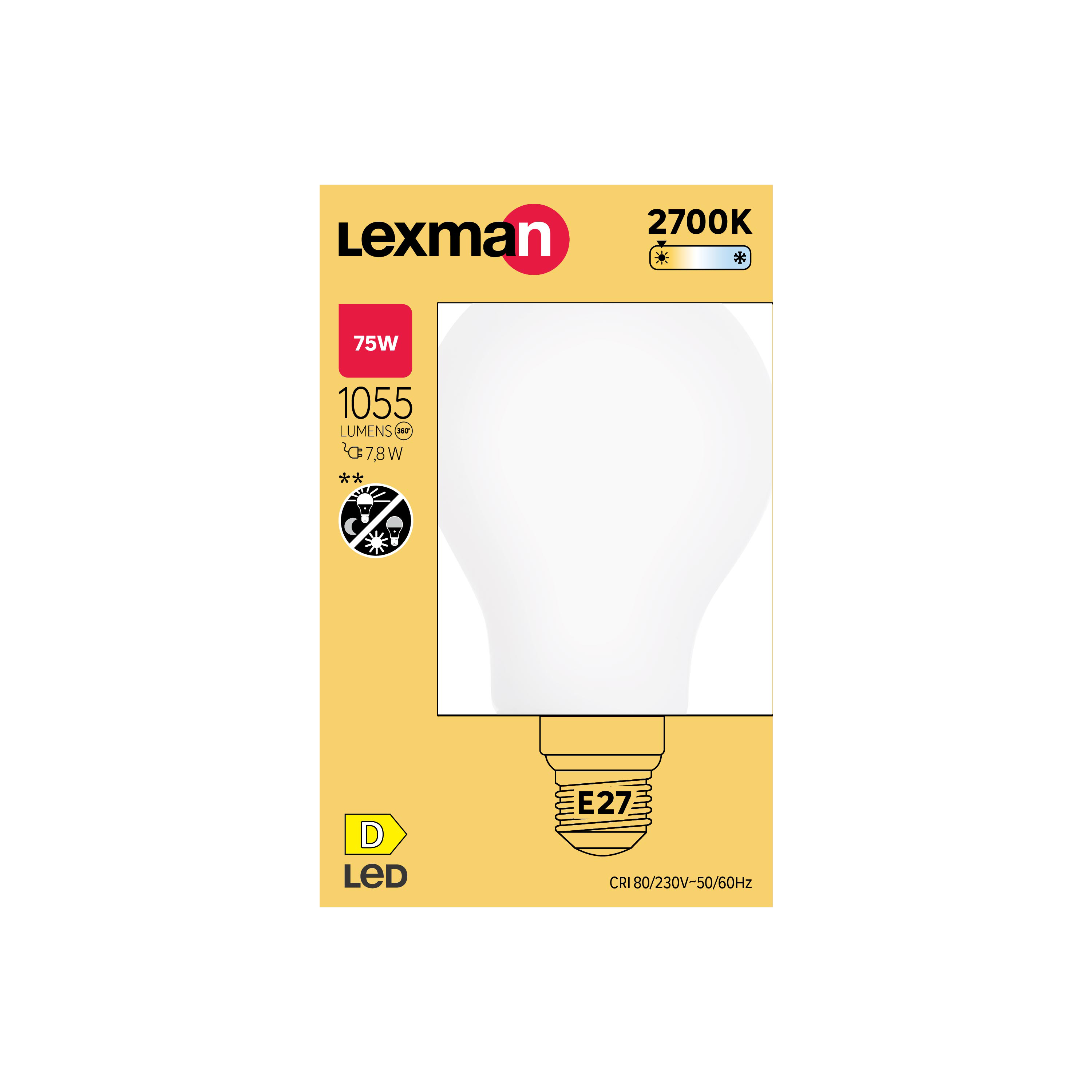 Żarówka LED E27 7,8 W 1055 lm Ciepła biel Lexman - 6