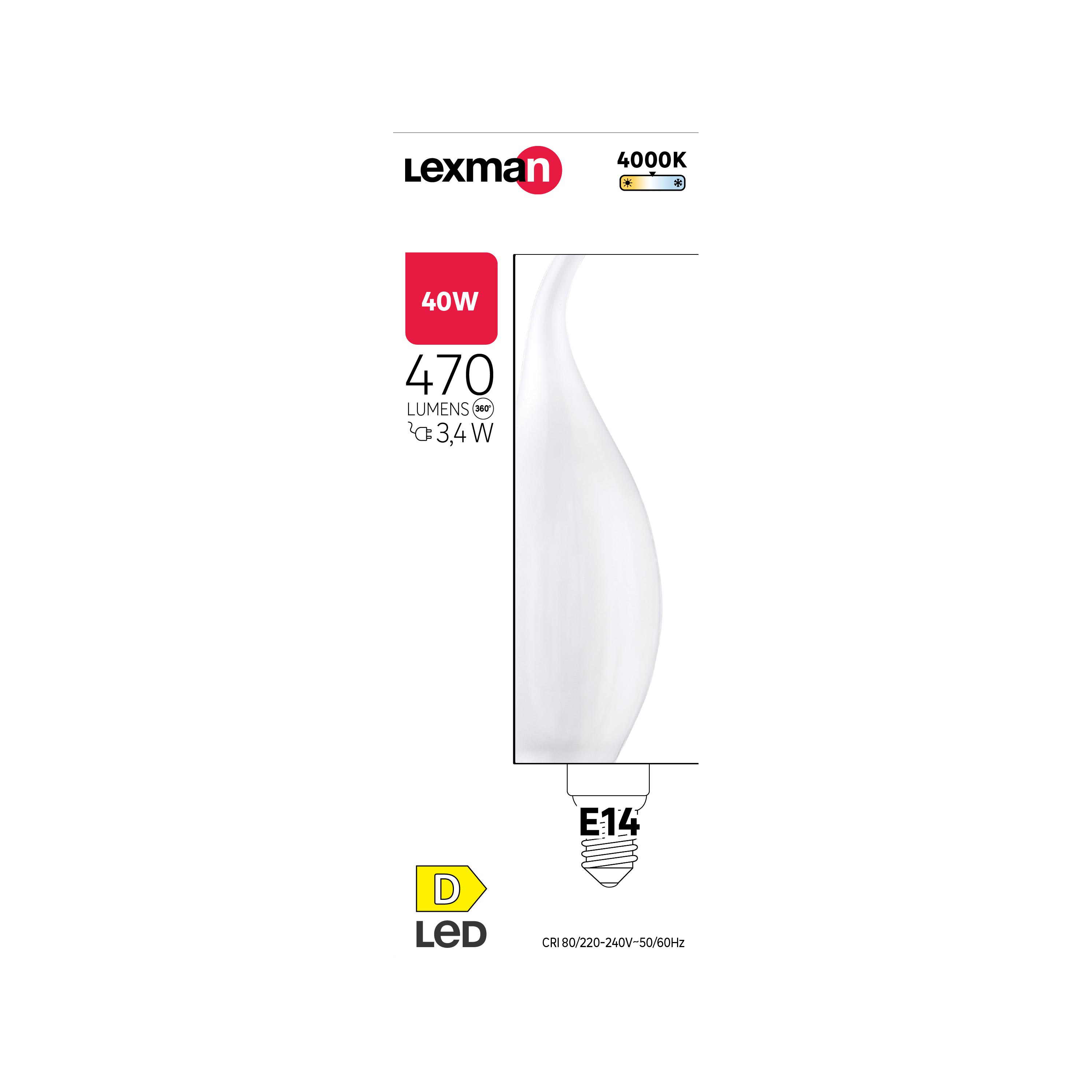 Żarówka LED E14 3,4 W 470 lm Neutralna biel Lexman - 8