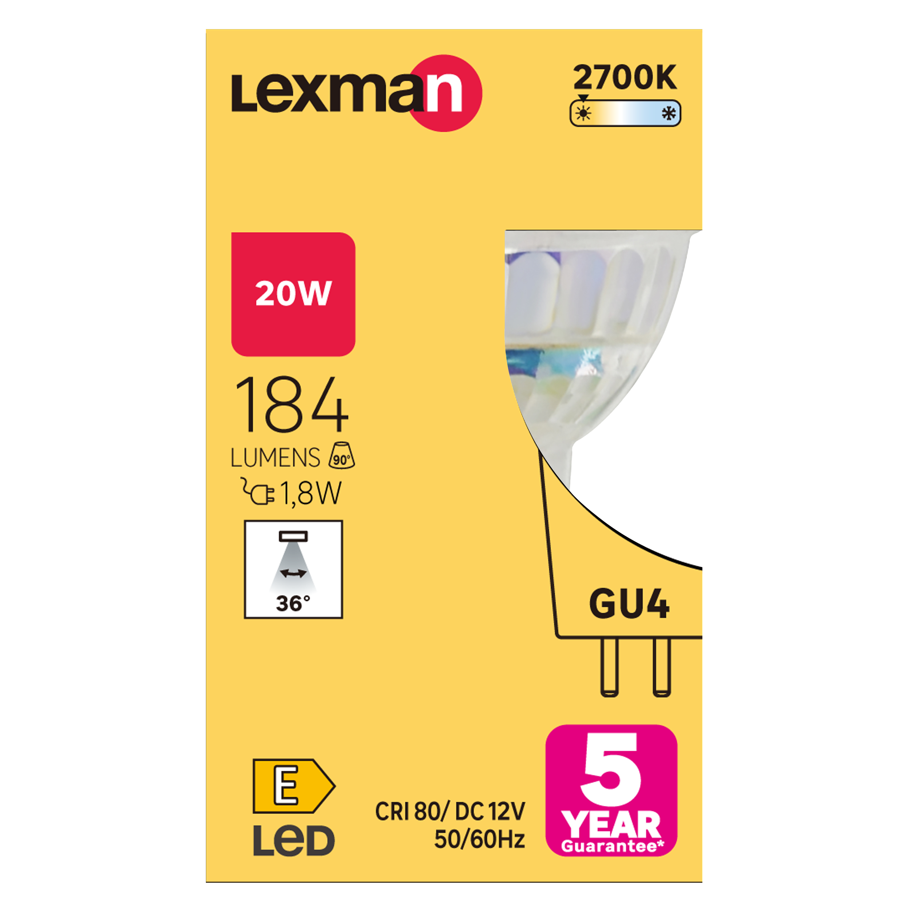 Żarówka LED GU4 1,8 W 184 lm Ciepła biel Lexman - 6