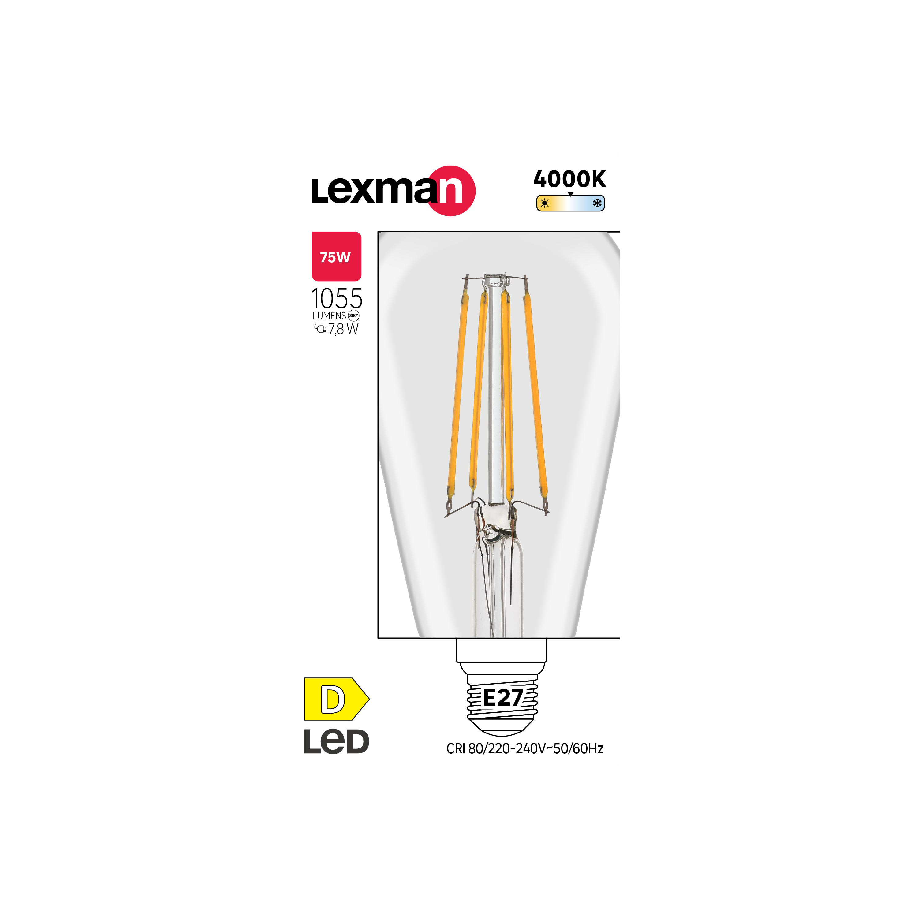 Żarówka LED E27 7,8 W 1055 lm Neutralna biel Lexman - 5
