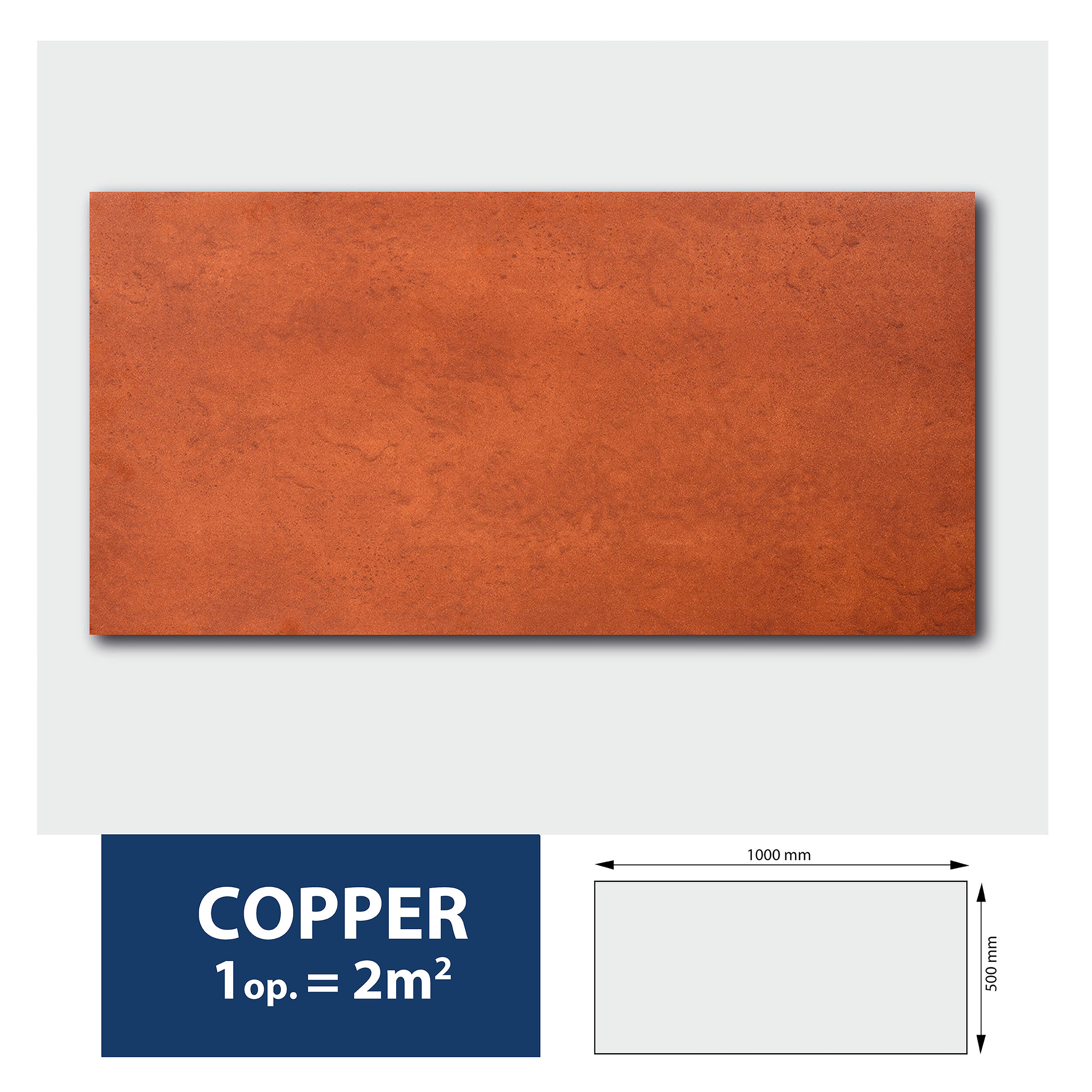 Panel dekoracyjny Copper 100 X 50 cm polistyren 4 szt. DMS - 4