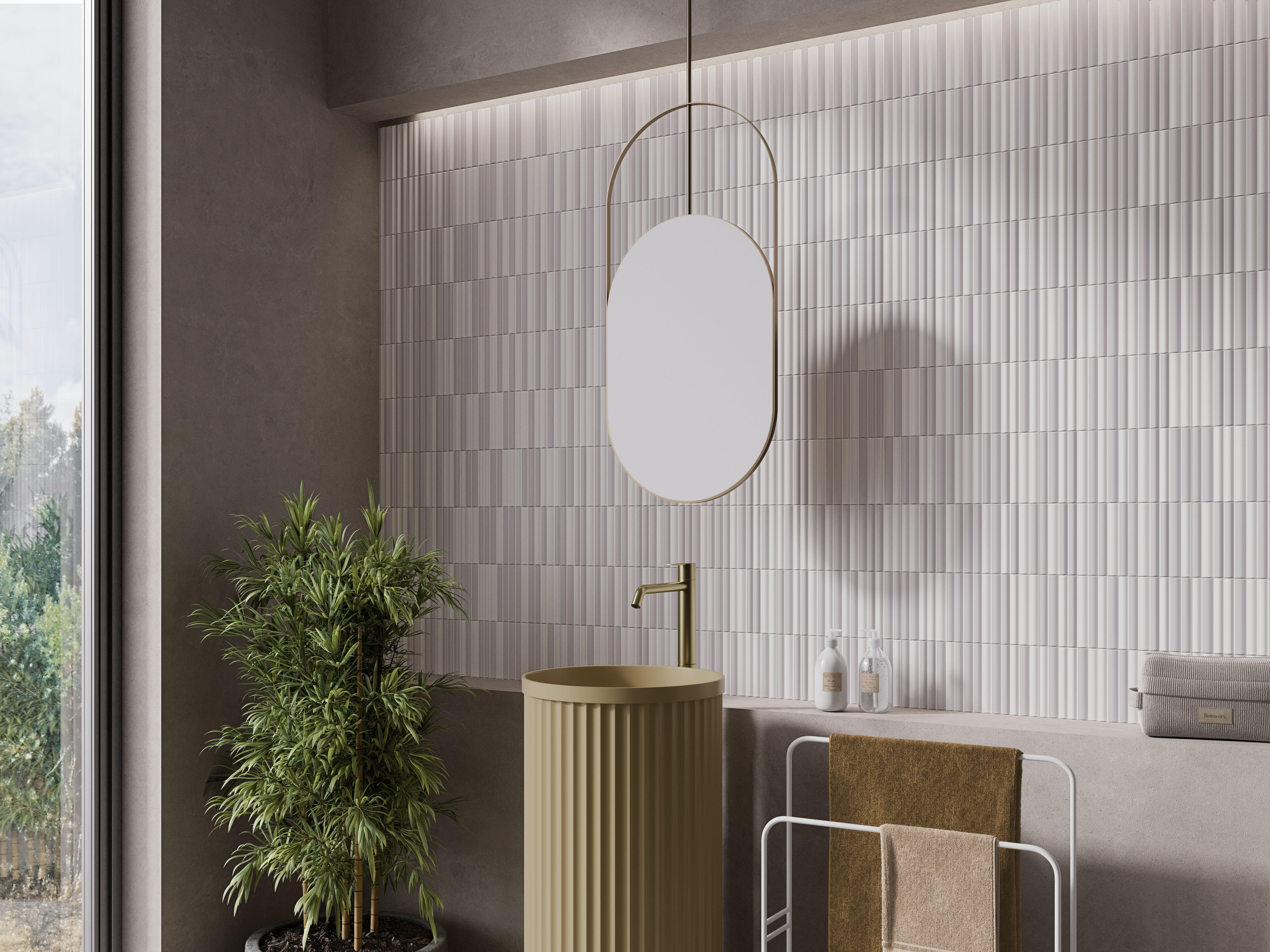 Carrelage mur intérieur effet imitation mosaïque beige Touch l.15 x L.30 cm EL B - 2