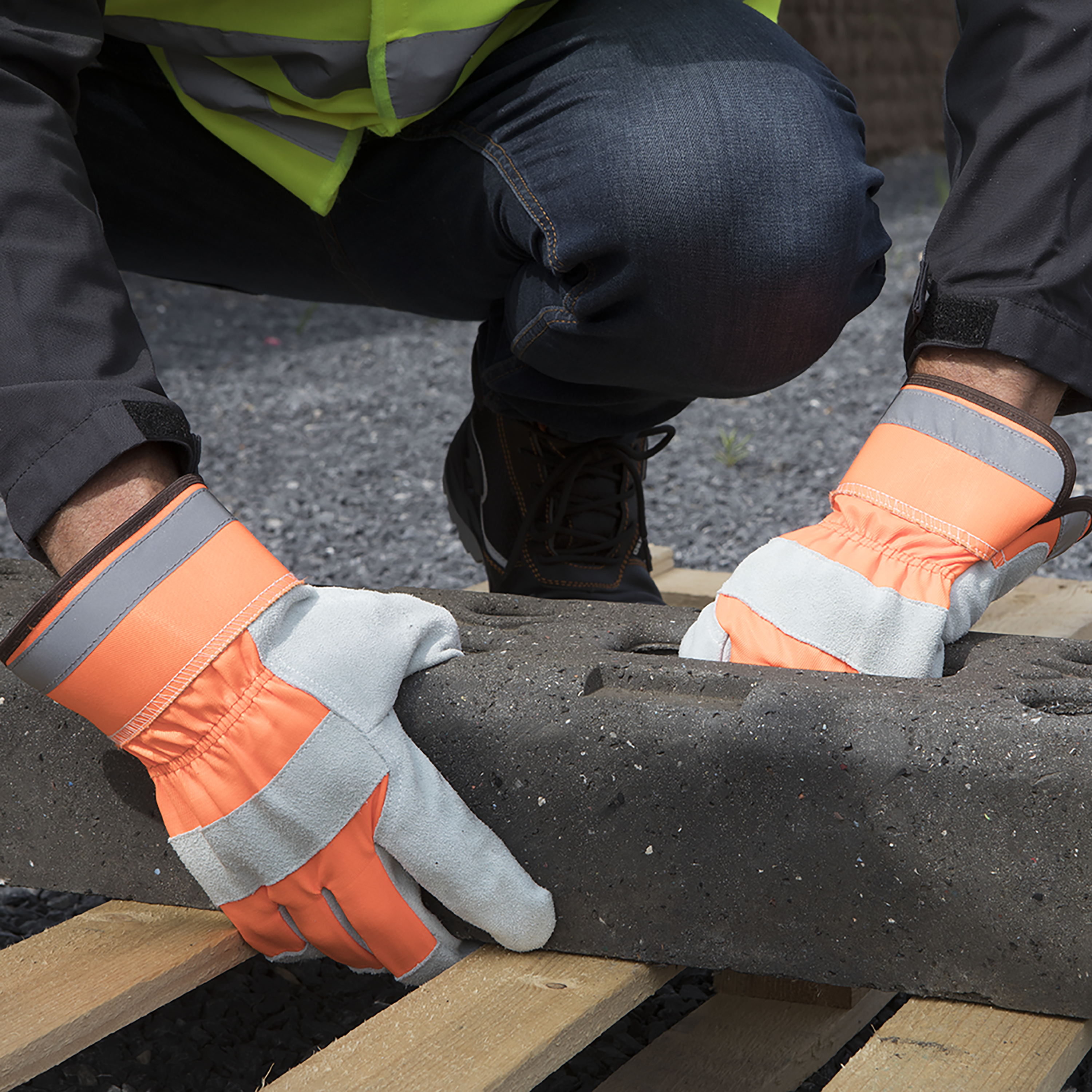 Guantes Alta Visibilidad Cuero DEXTER - Talla 10 - 3