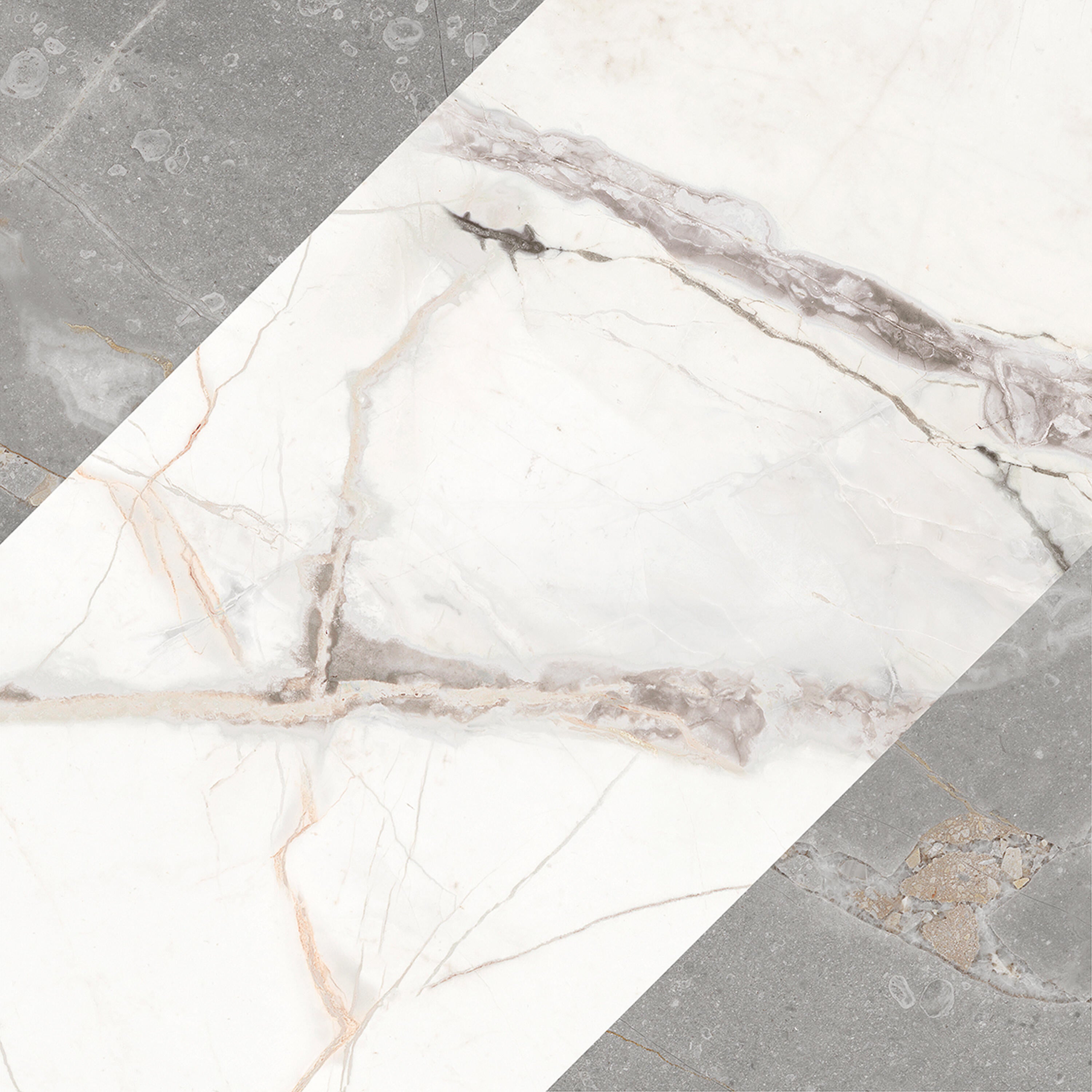 Carrelage sol effet marbre multicouleur Iberis l.20 x L.20 cm - 9