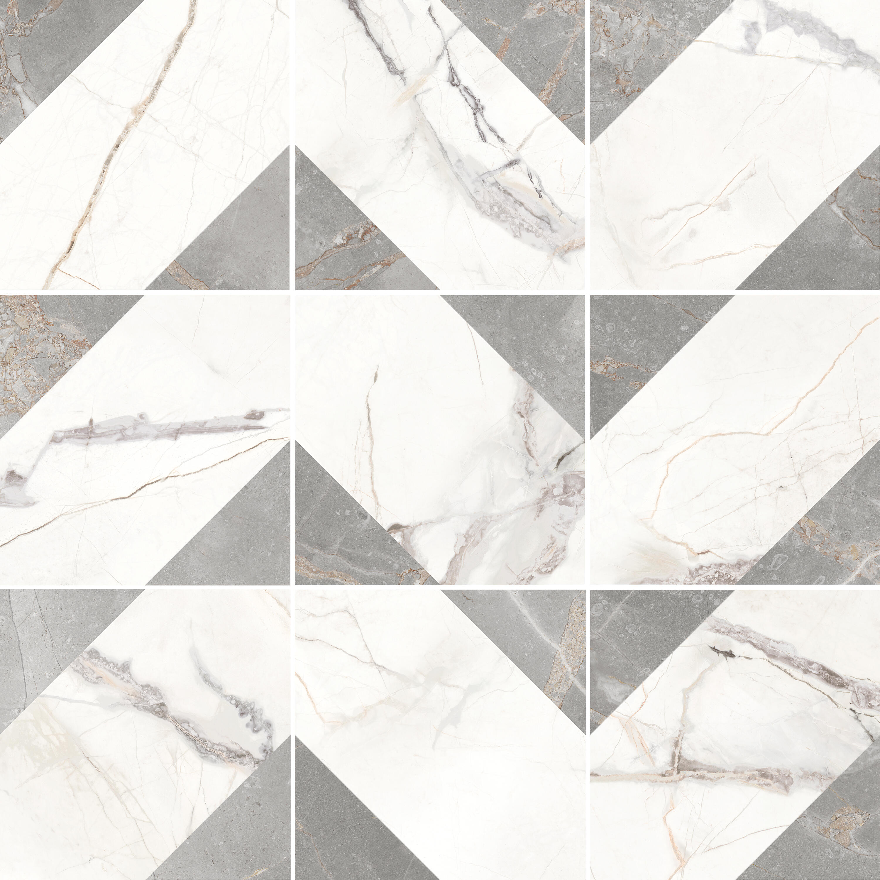 Carrelage sol effet marbre multicouleur Iberis l.20 x L.20 cm - 8