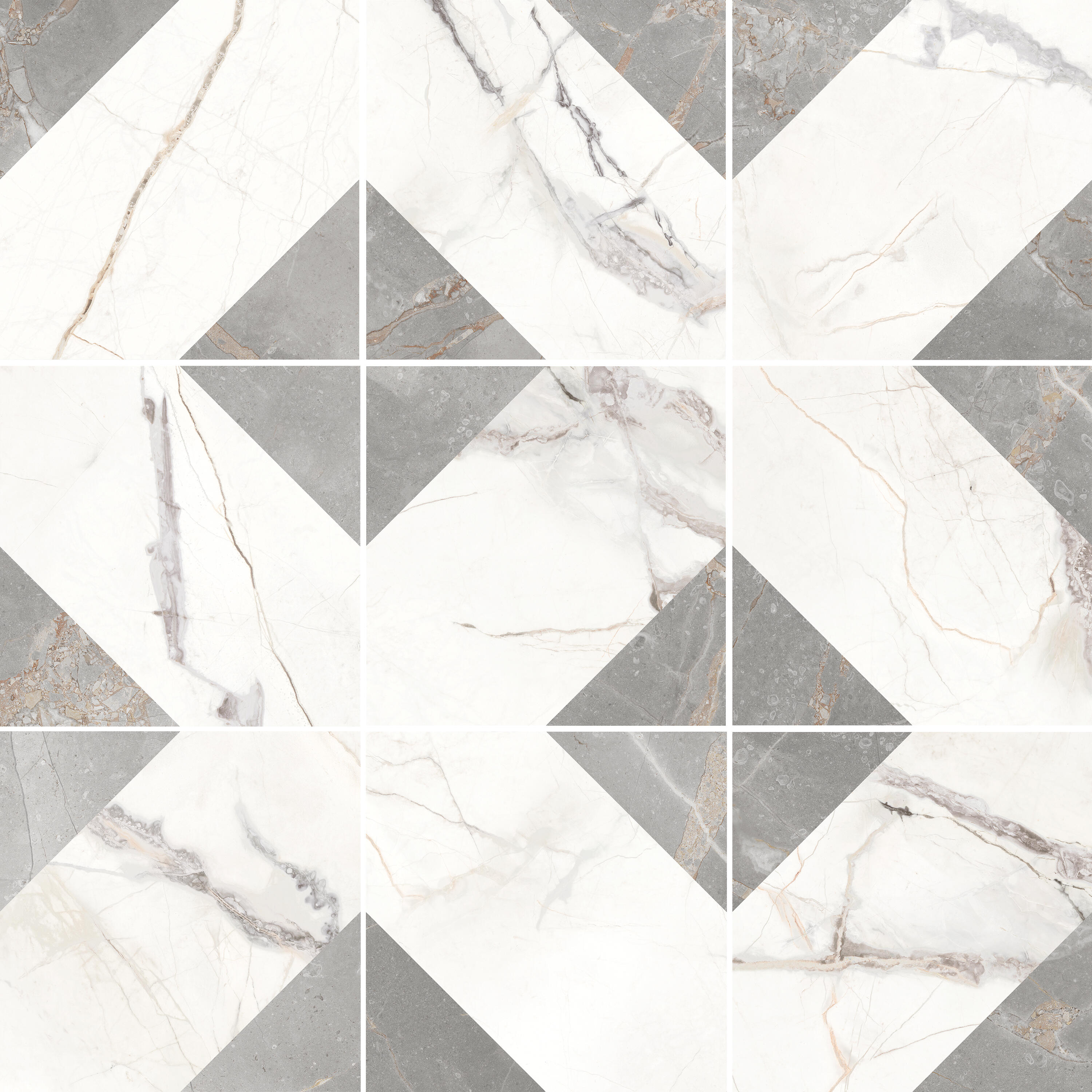 Carrelage sol effet marbre multicouleur Iberis l.20 x L.20 cm - 7