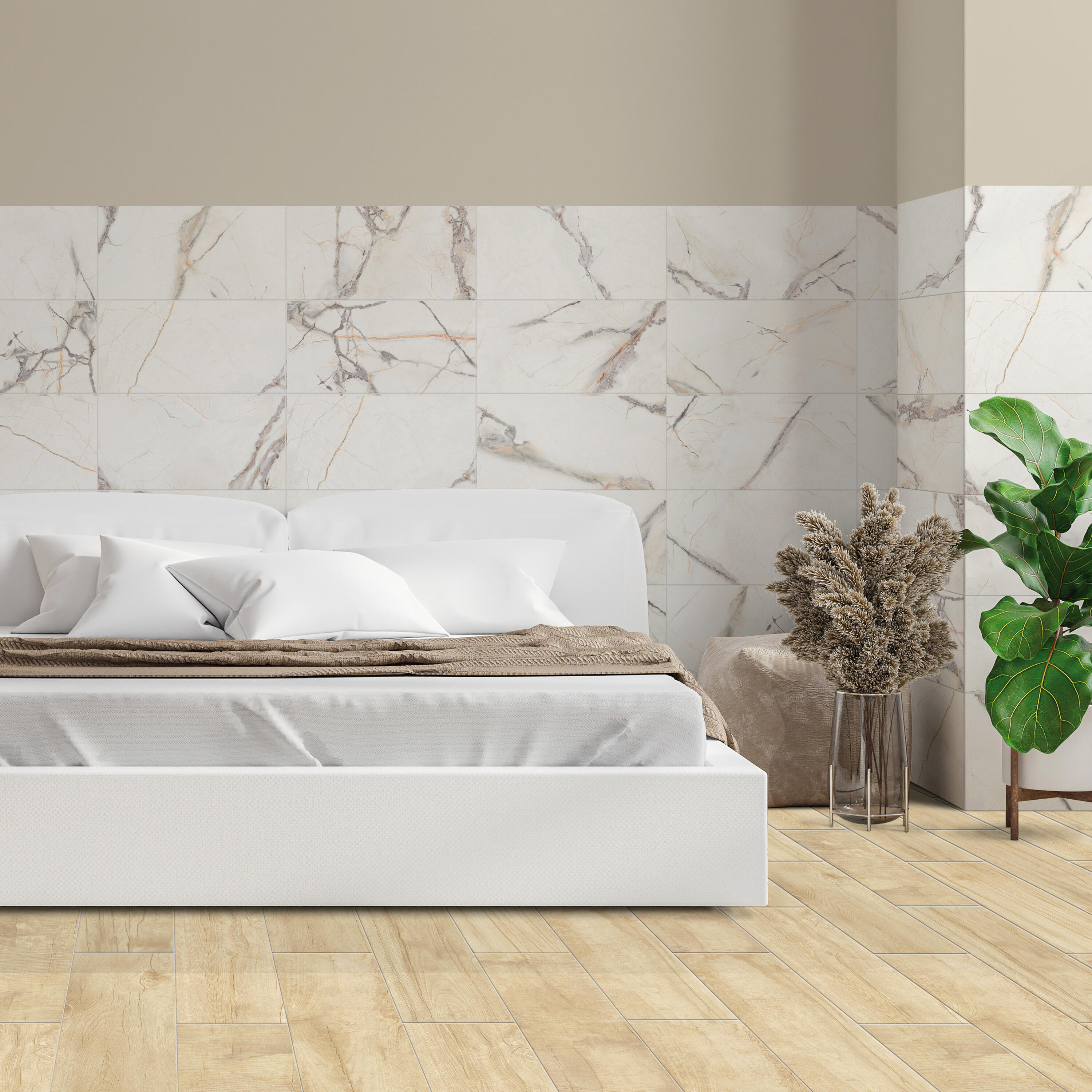 Carrelage sol intérieur effet marbre blanc Iberis l.30 x L.60 cm FRASSINORO GRES - 6