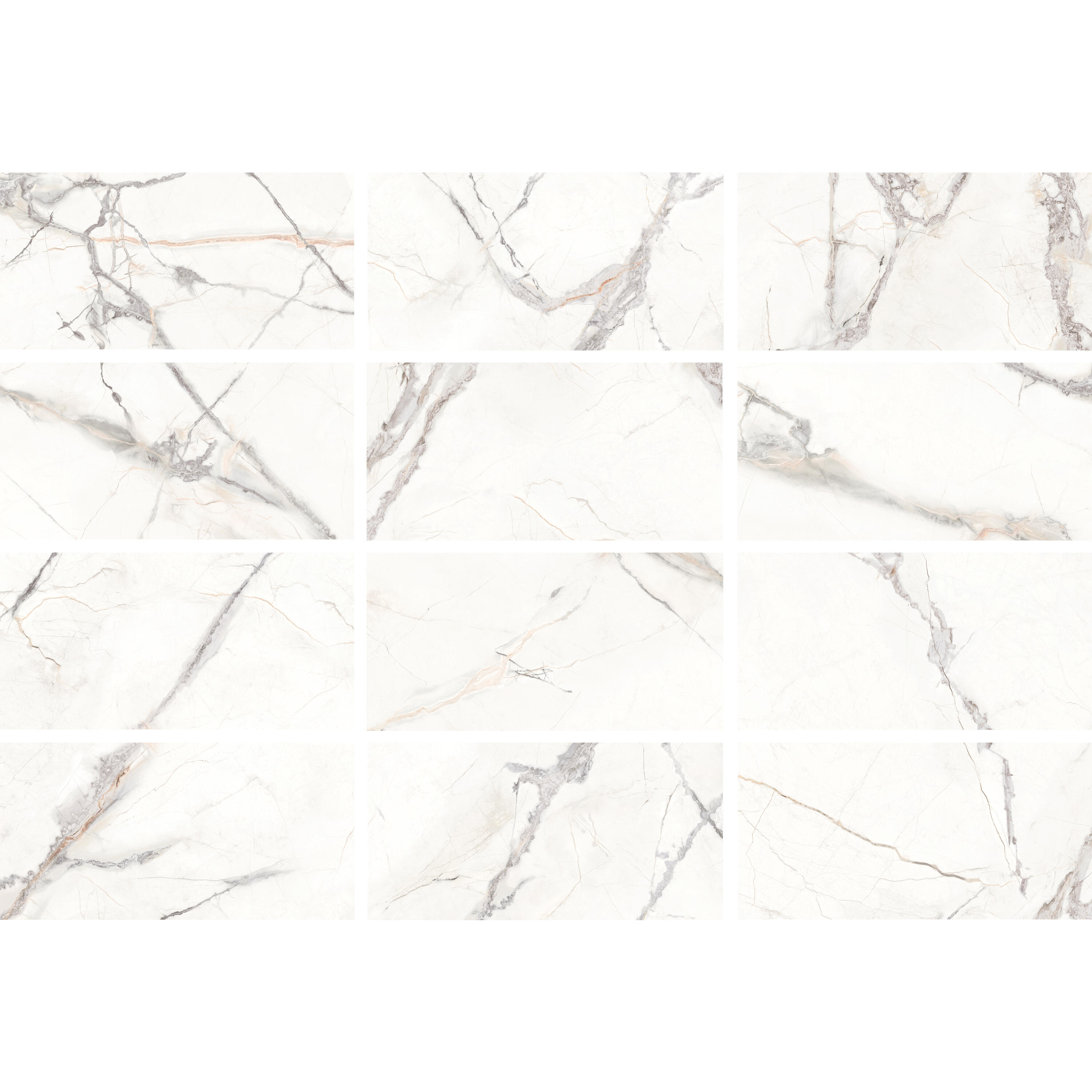 Carrelage sol intérieur effet marbre blanc Iberis l.30 x L.60 cm FRASSINORO GRES - 10