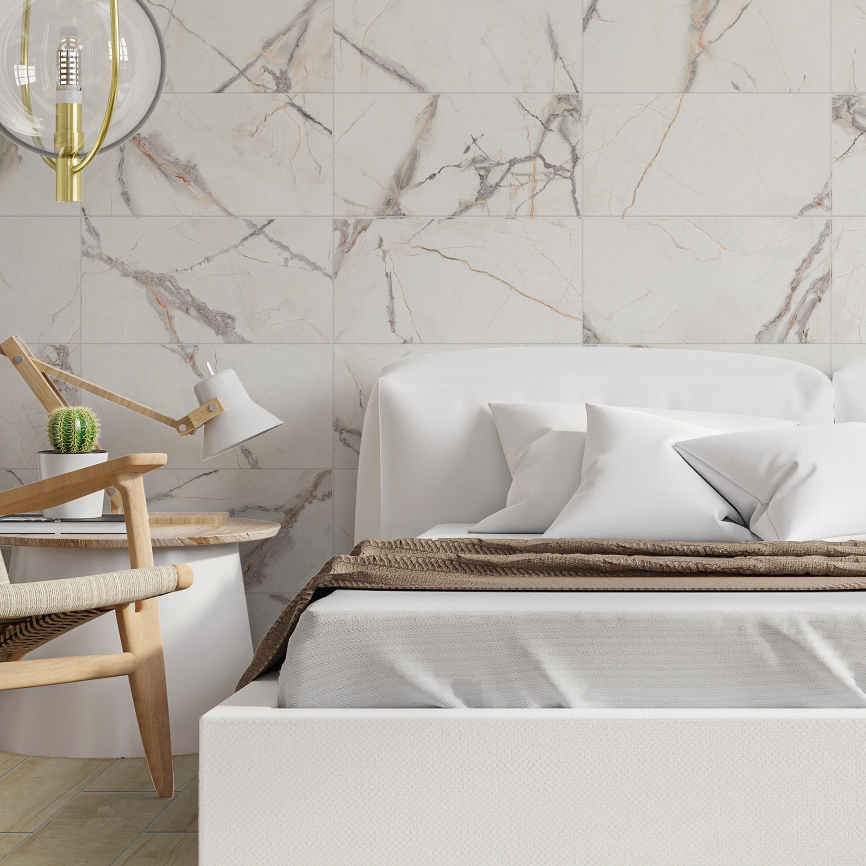 Carrelage sol intérieur effet marbre blanc Iberis l.30 x L.60 cm FRASSINORO GRES - 4