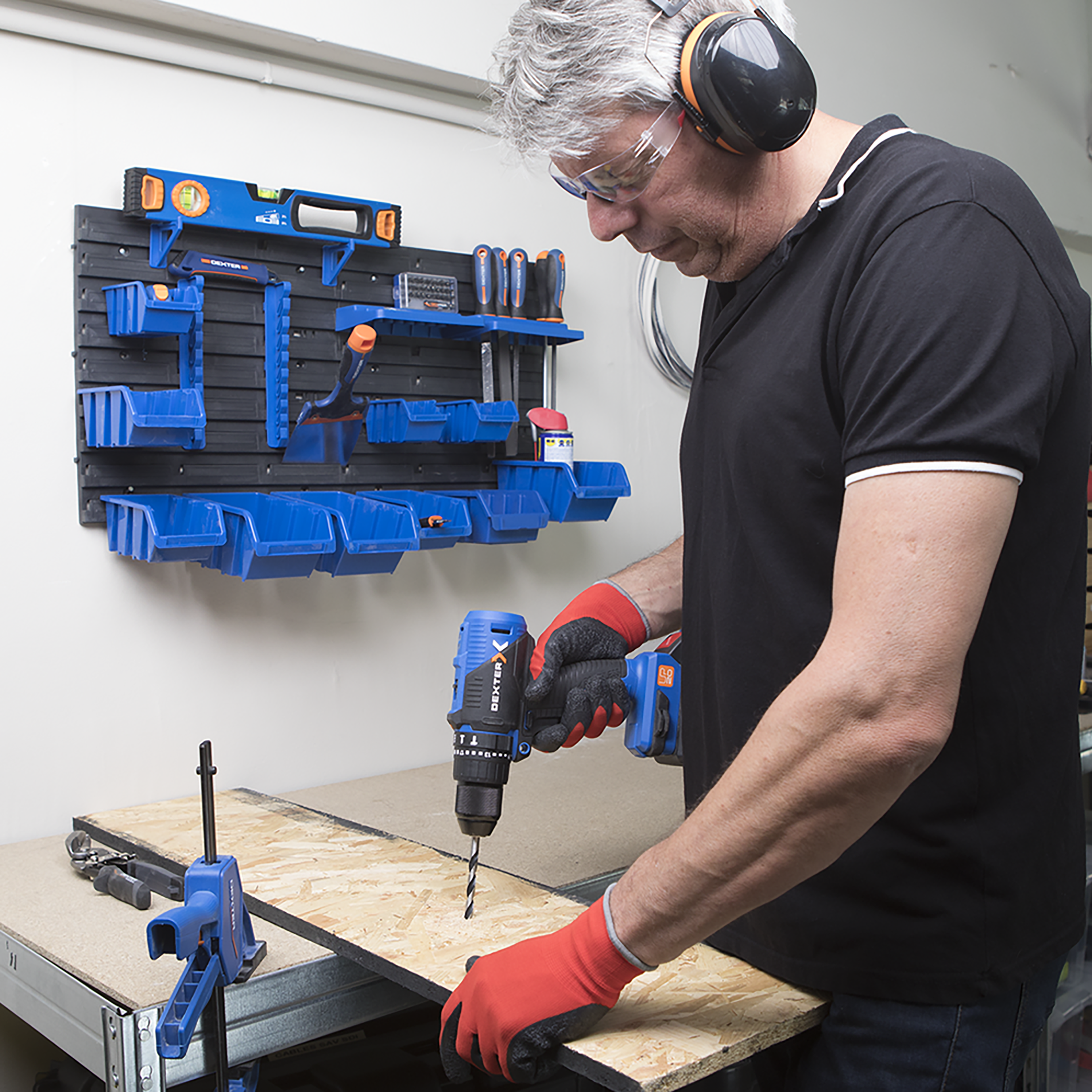 10 Luvas universais touchscreen de nylon e latex tamanho 9L Dexter - 9