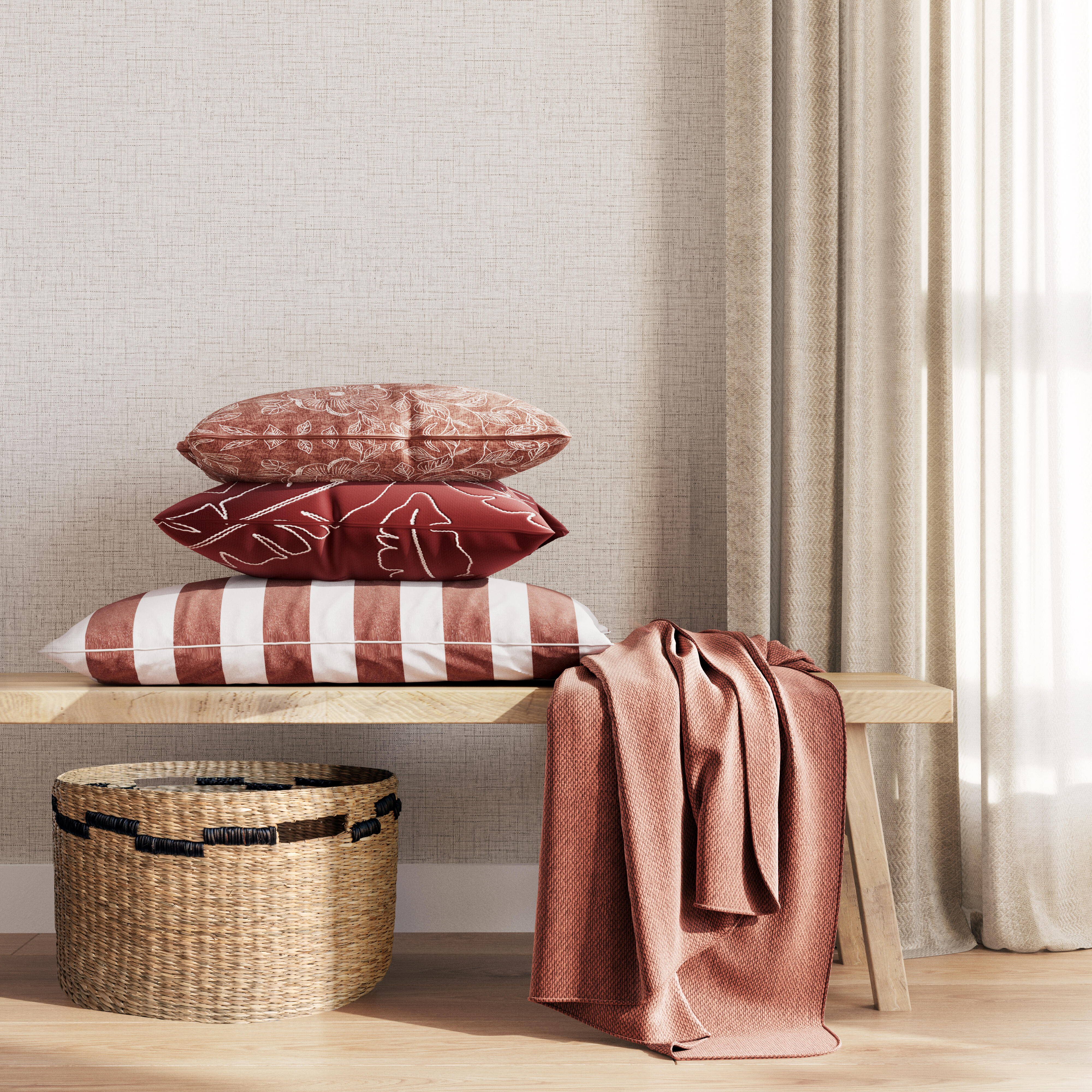 Papel de parede KIRA bege 0.53 x 10.05m INSPIRE - 13