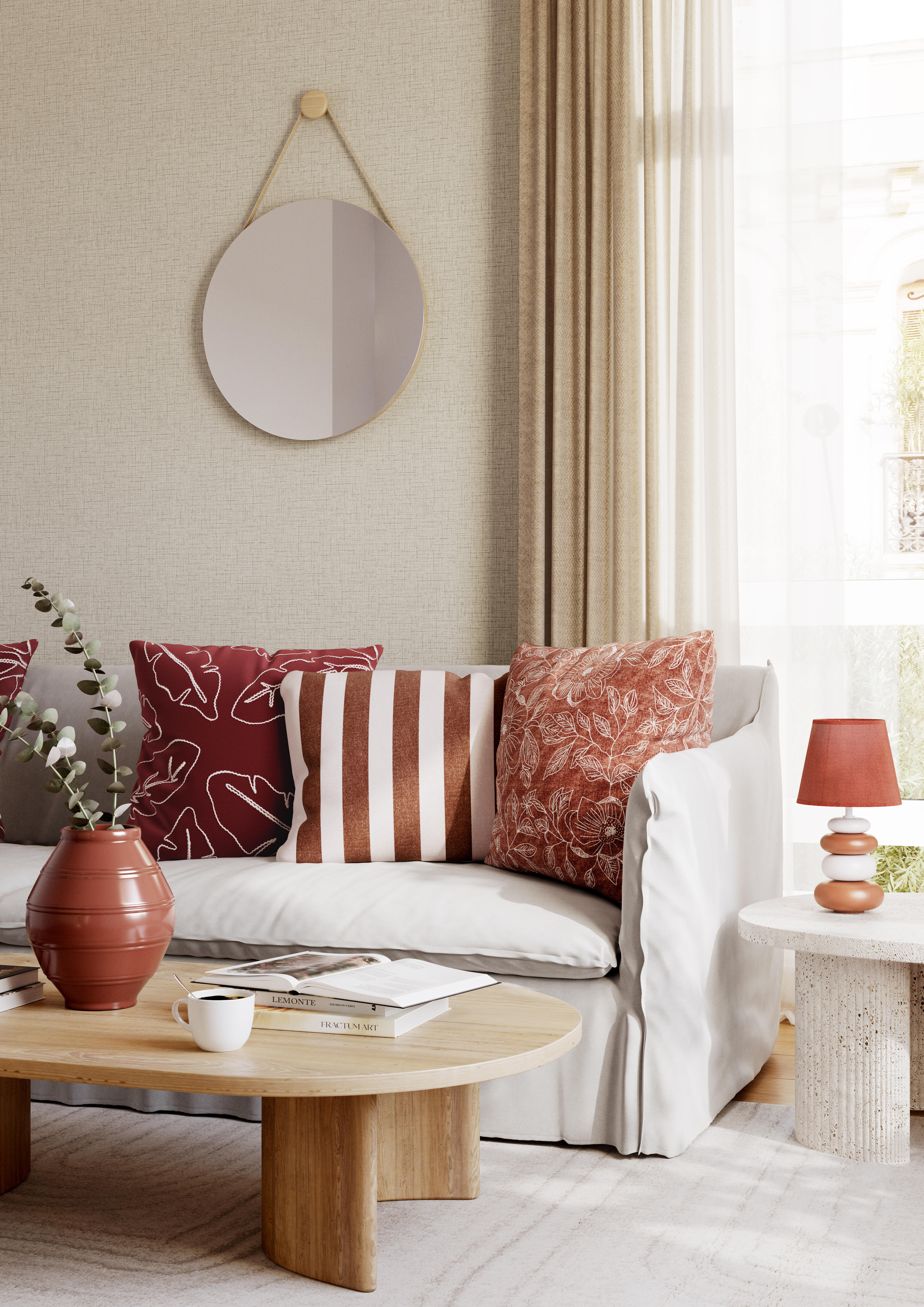 Papel de parede KIRA bege 0.53 x 10.05m INSPIRE - 12