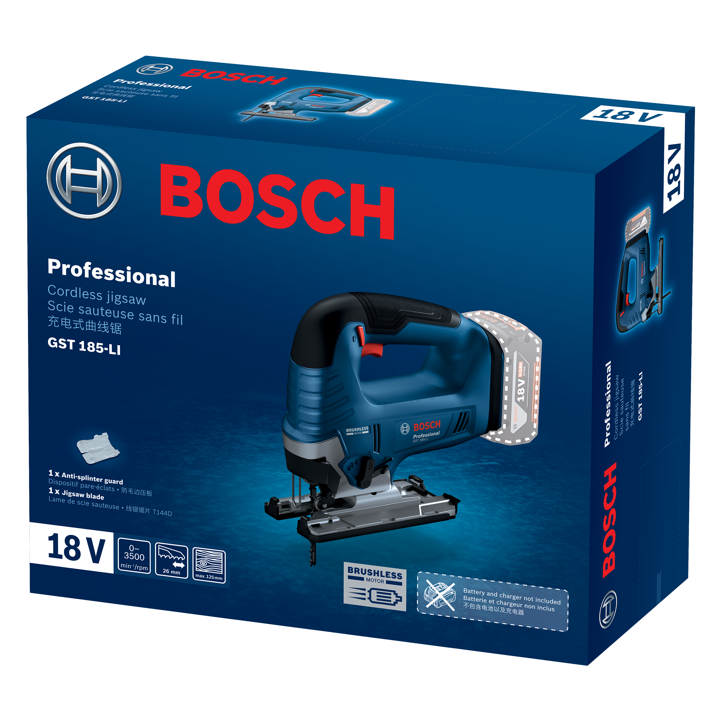 Bezprzewodowa wyrzynarka  18 V GST185 0ak BOSCH PROFESSIONAL - 6