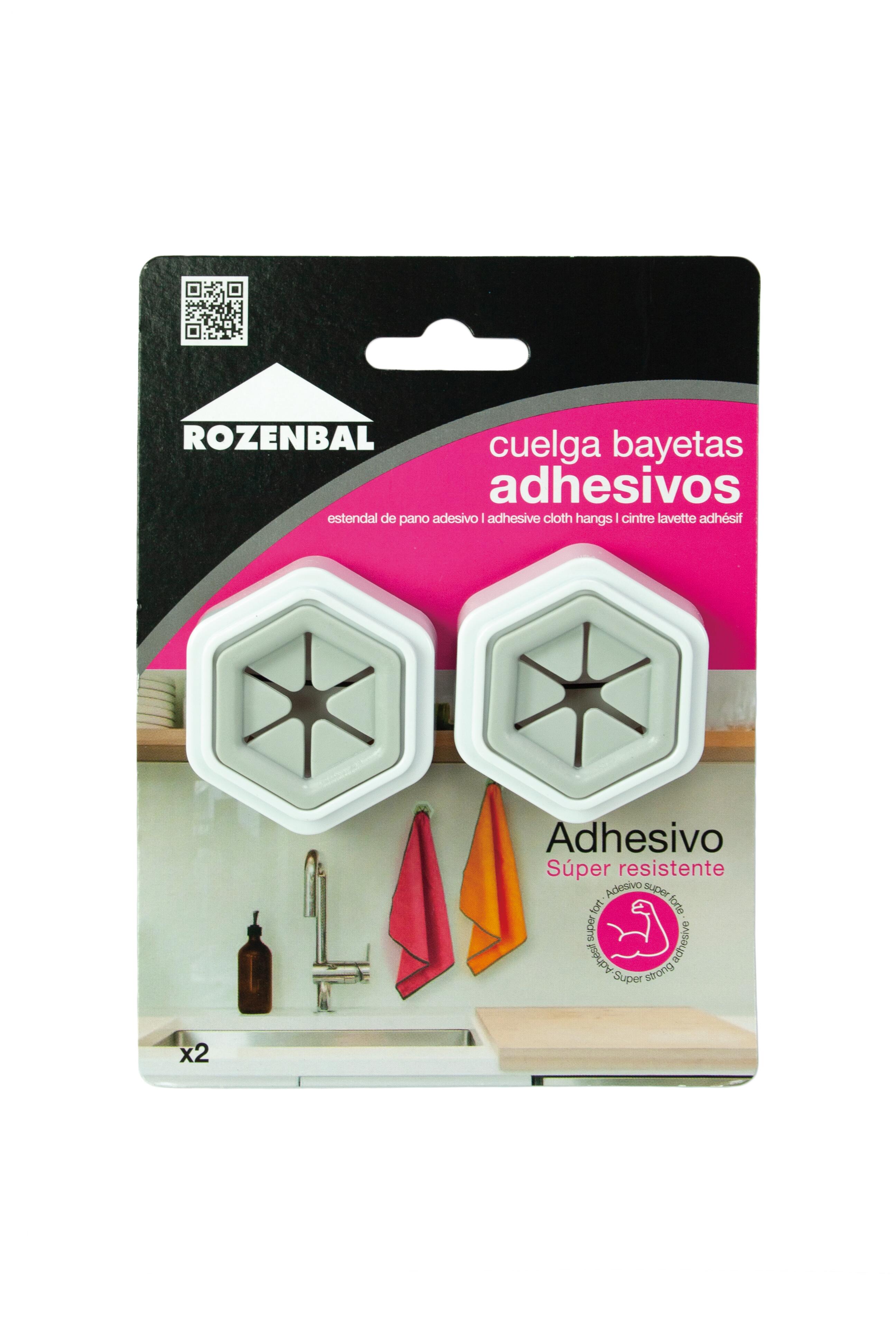 2 cuelga bayetas adhesivos - 2