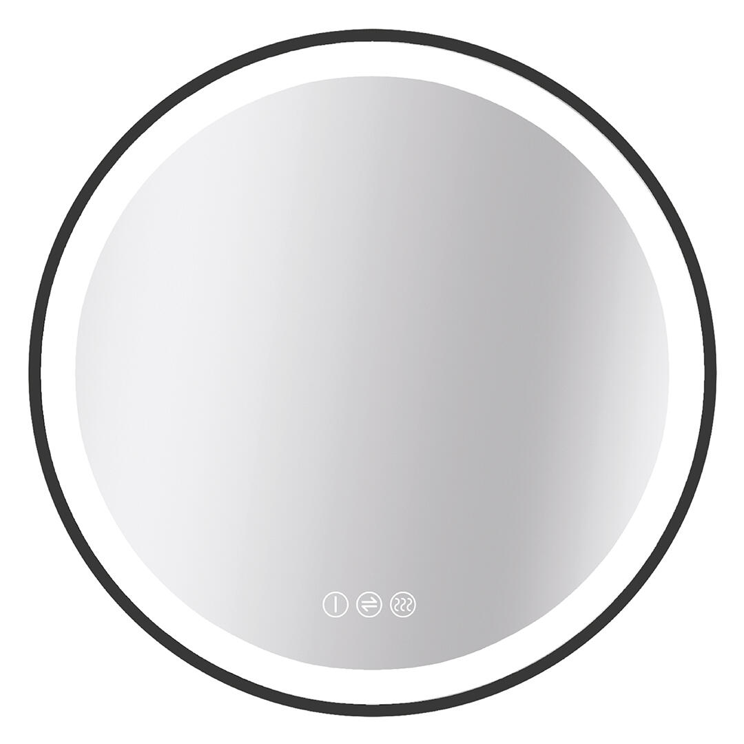 Miroir lumineux antibué rond variation de couleur noir Diam.75 cm Swann - 5