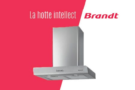 Brandt BHB6901X - Hotte - hotte décorative - largeur : 90 cm - profondeur :  50 cm - evacuation & recyclage - acier inoxydable - Achat & prix