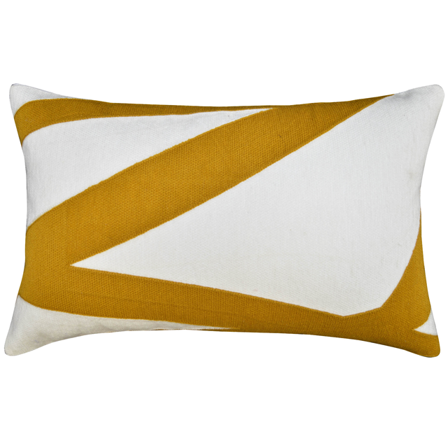 Cuscino INSPIRE Ezio bianco/giallo 30 x 50 cm