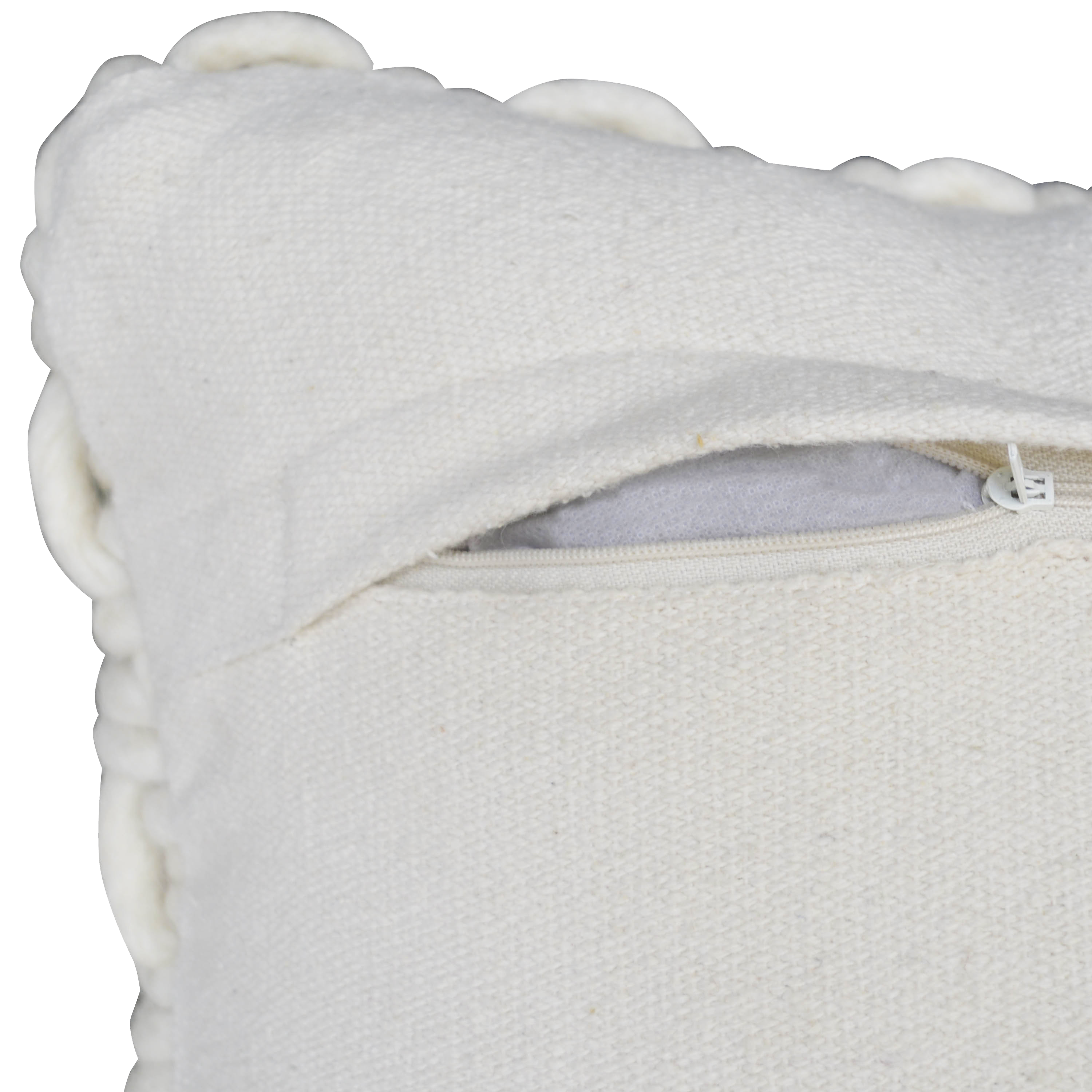 Coussin Bora, laine, blanc cassé l.45 x L.45 cm INSPIRE - 8