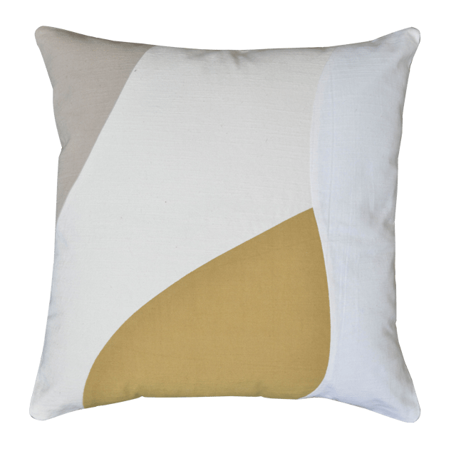 Coussin Vivek, jaune l.45 x L.45 cm INSPIRE
