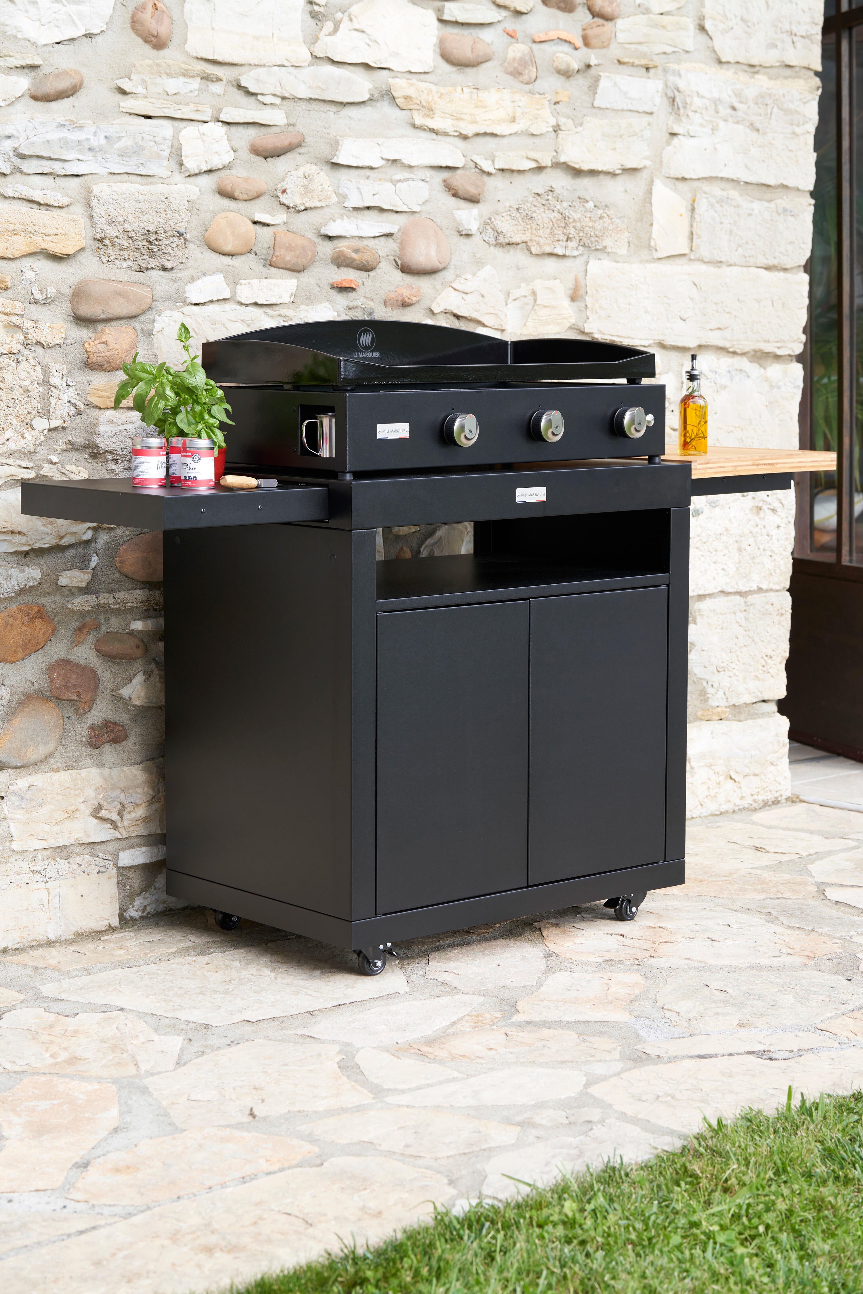 Plancha gaz LE MARQUIER Pure 375 - Noir - 2