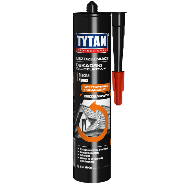 Uszczelniacz dekarski kauczukowy bezbarwny 280 ml Tytan