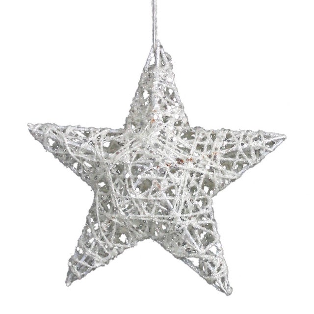 Fiore stella oro per albero di natale addobbi decorazioni natalizi appendere set 3 glitter