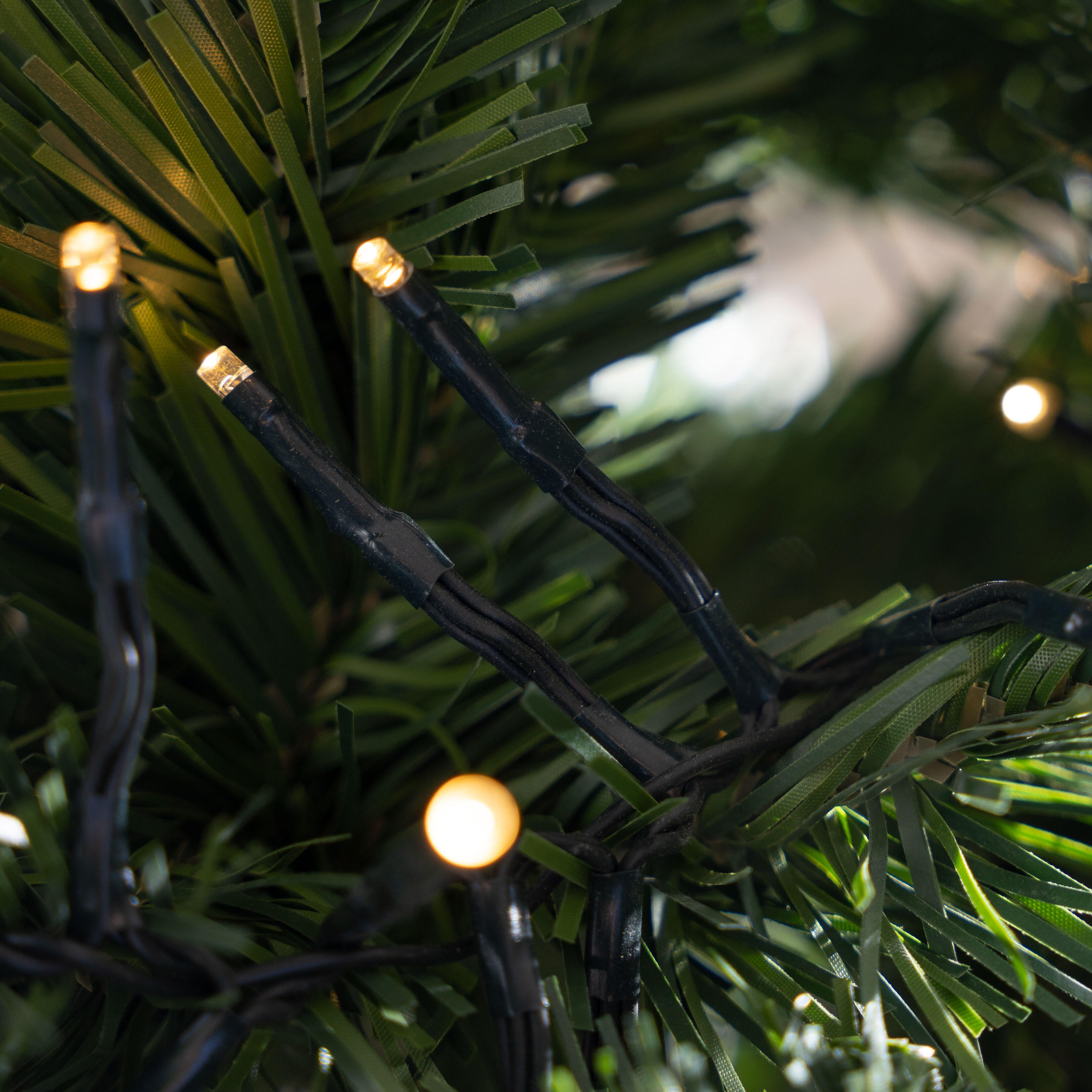 Guirnalda iluminada para árbol de 150 cm con 470 bombillas LED blanco cálido de 9 metros de iluminación para exterior a red eléctrica - 3